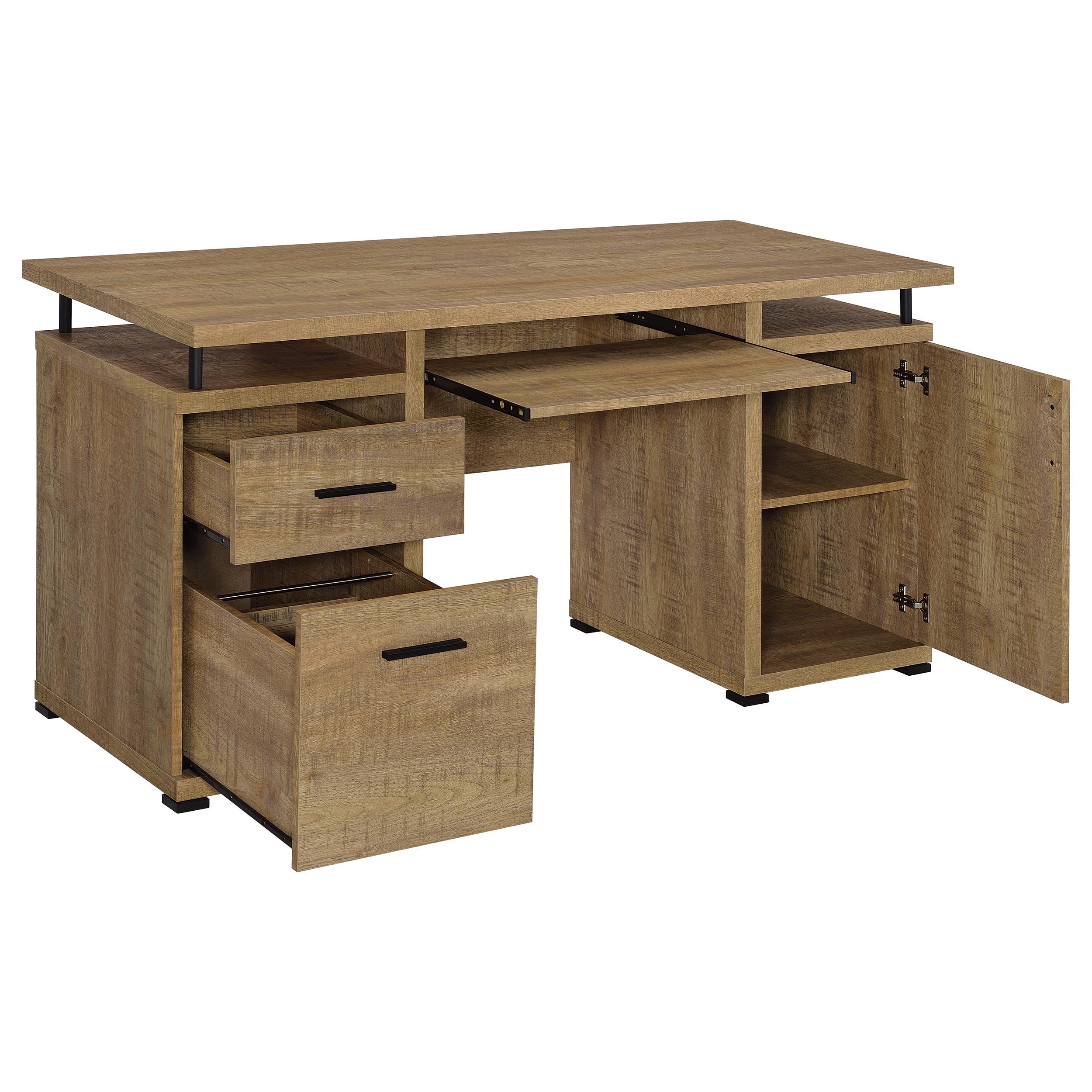 Tracy 55-inch 2-drawer Office Computer Desk Mango — view 3