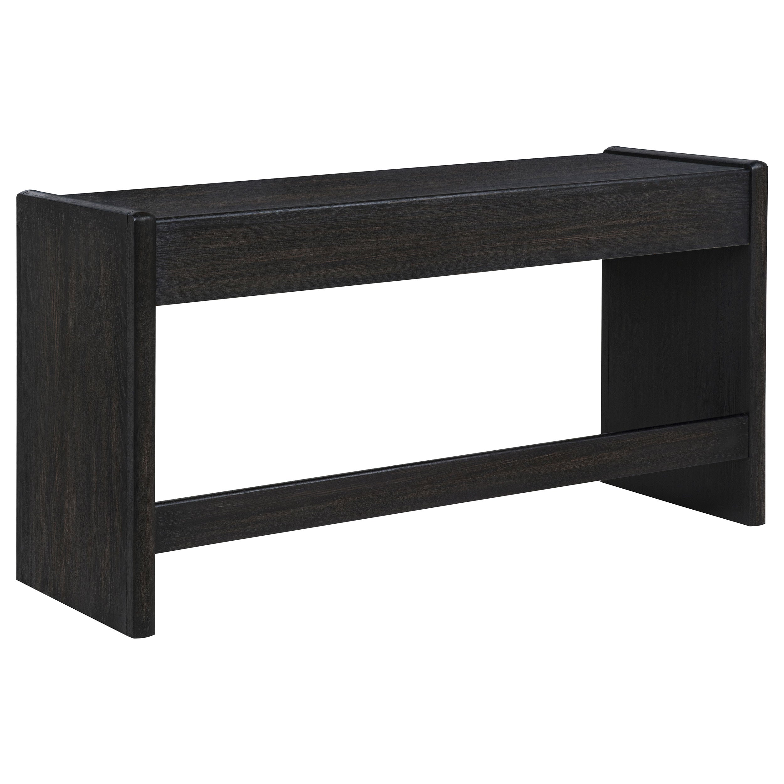 Leandro 2-drawer Home Office Writing Desk Burnished Black — view 8