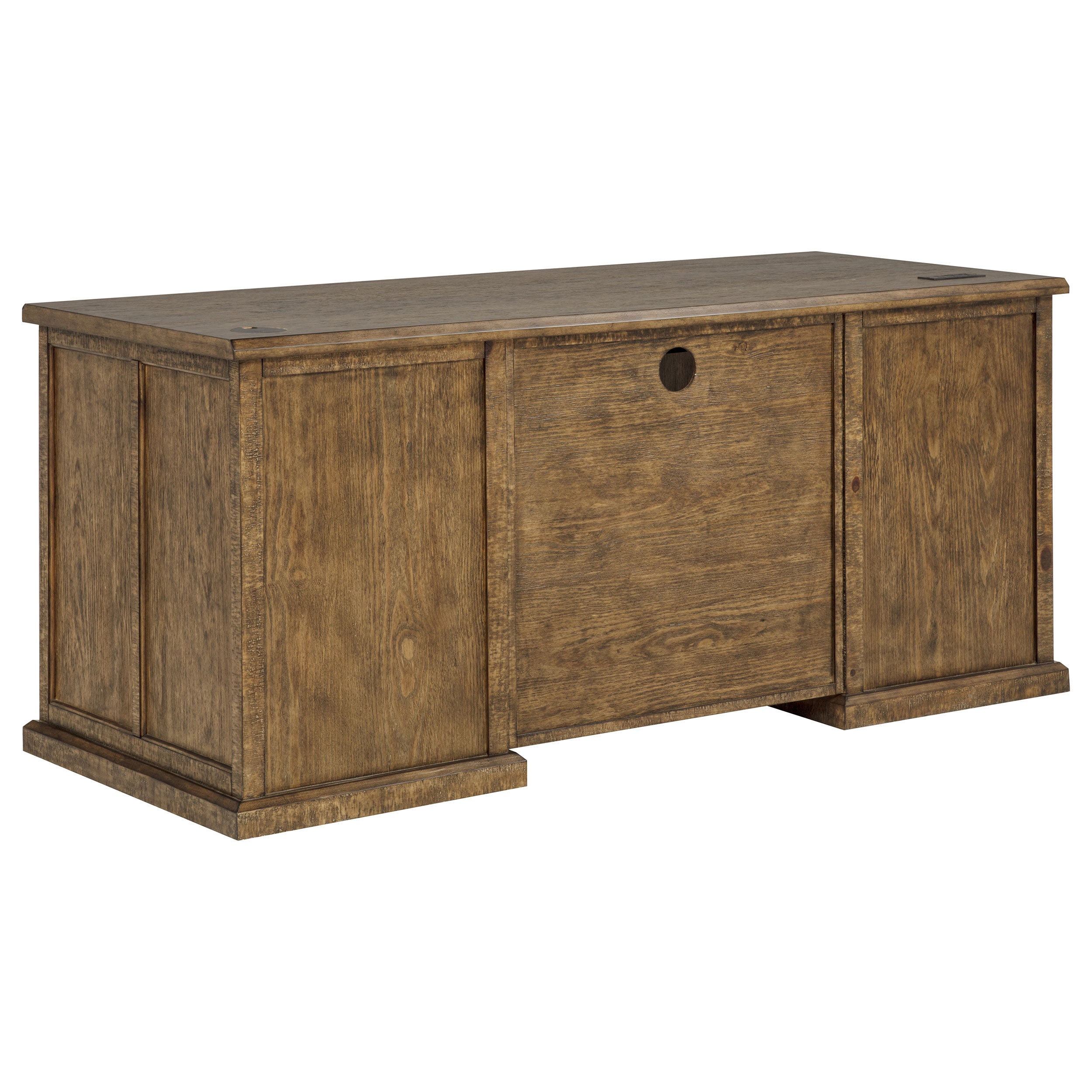 Altidore 68-inch 7-drawer Executive Home Office Desk Distressed Brown — view 6