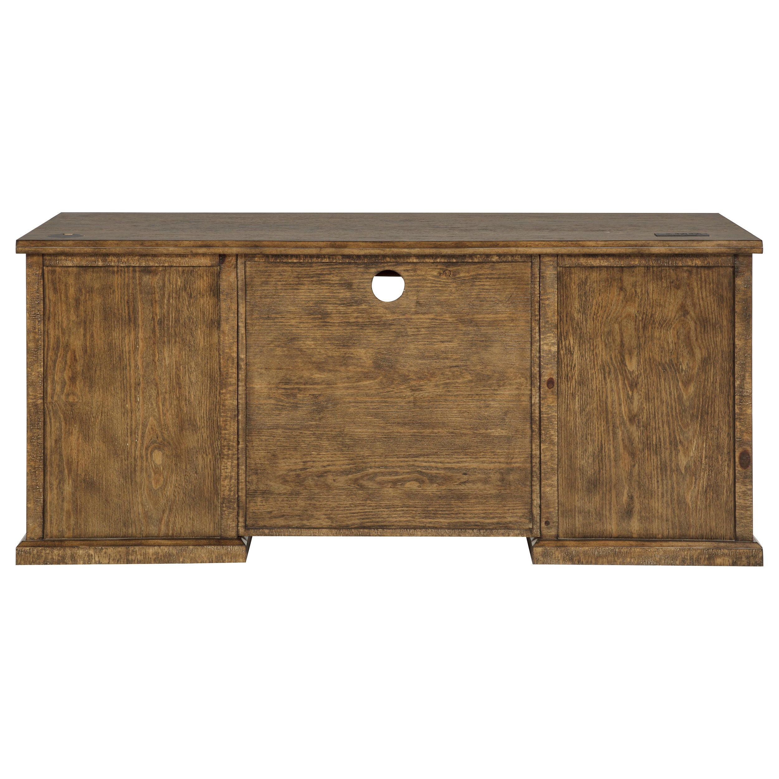 Altidore 68-inch 7-drawer Executive Home Office Desk Distressed Brown — view 7
