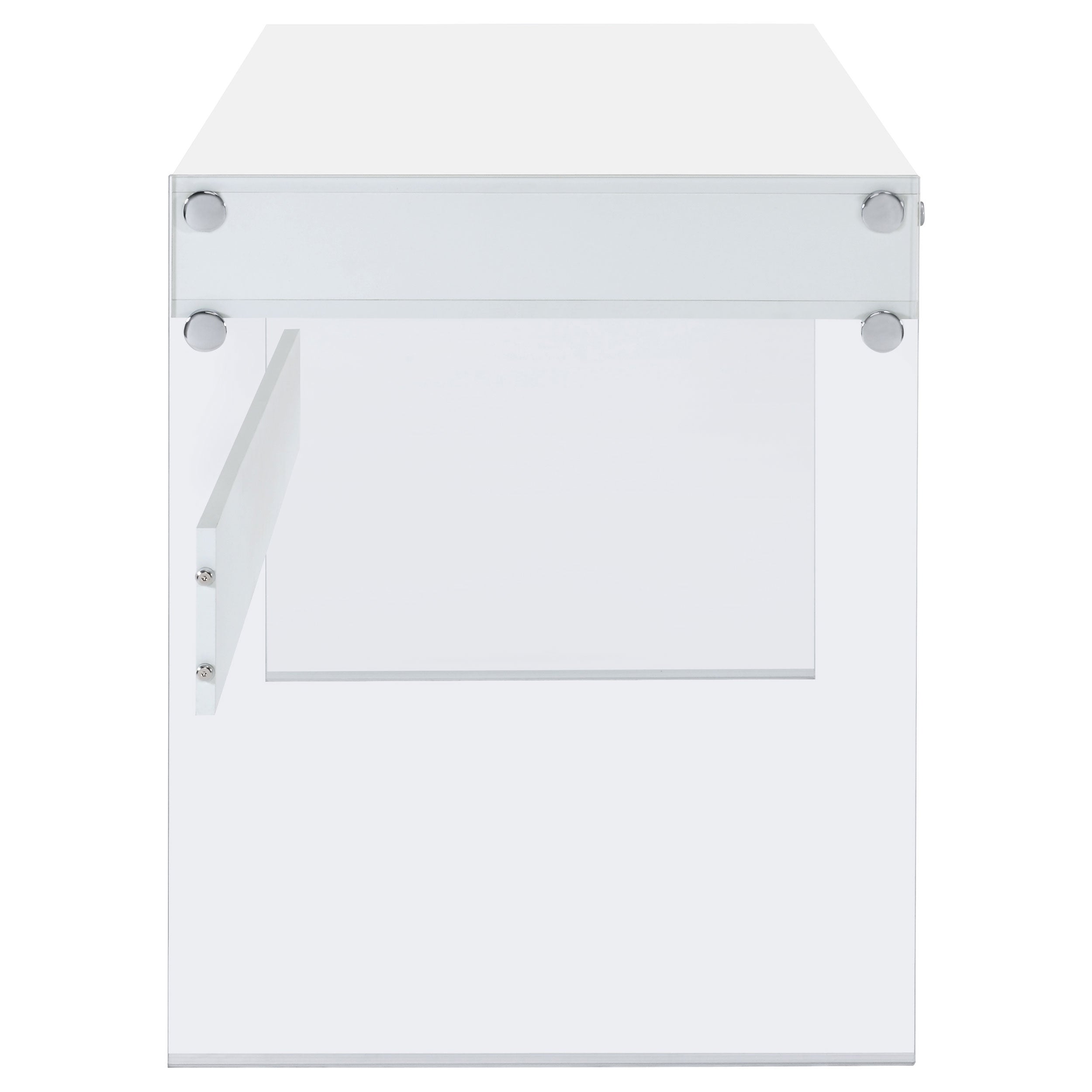 Dobrev 48-inch 2-drawer Writing Desk White High Gloss — view 10