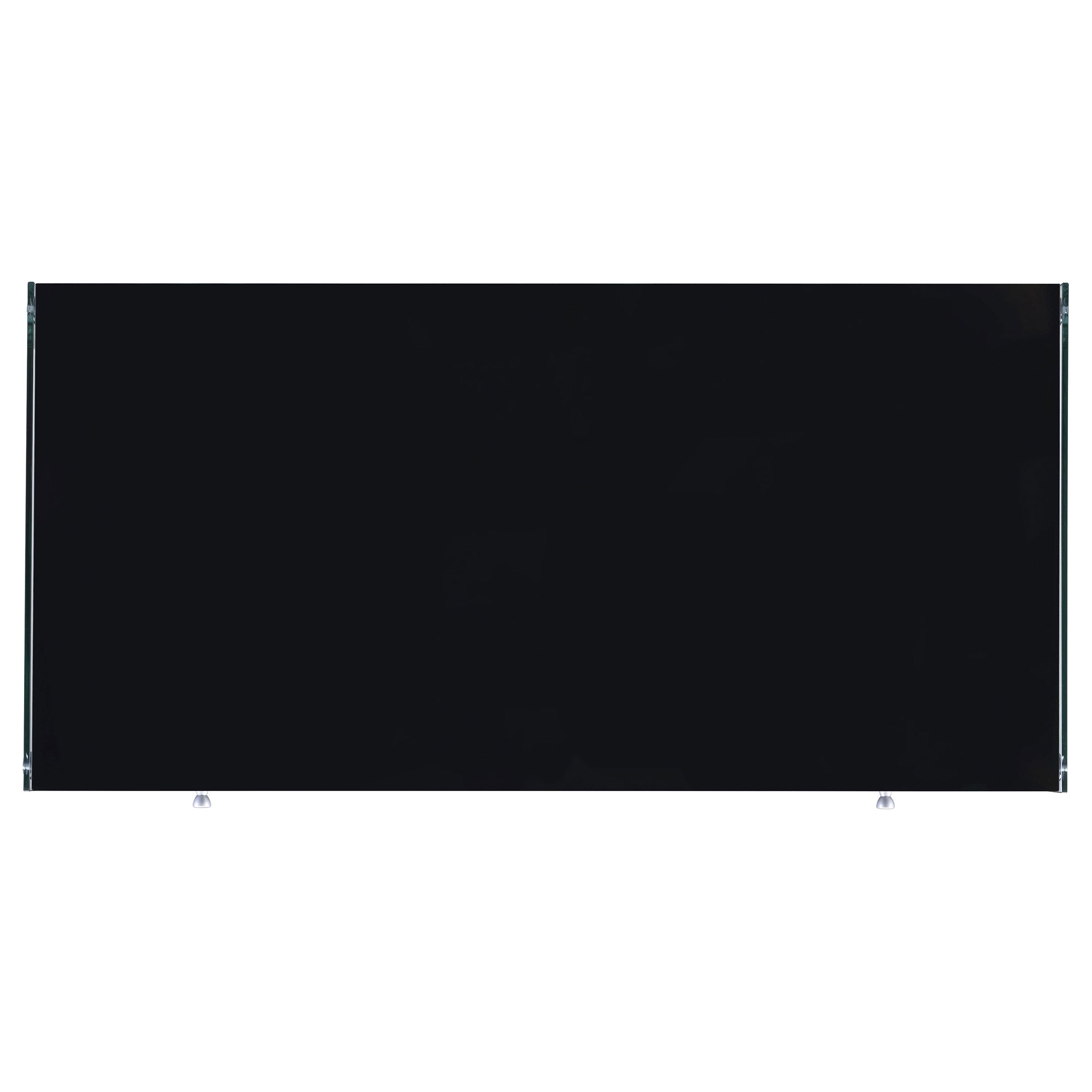 Dobrev 2-drawer Writing Desk Glossy Black and Clear — view 11
