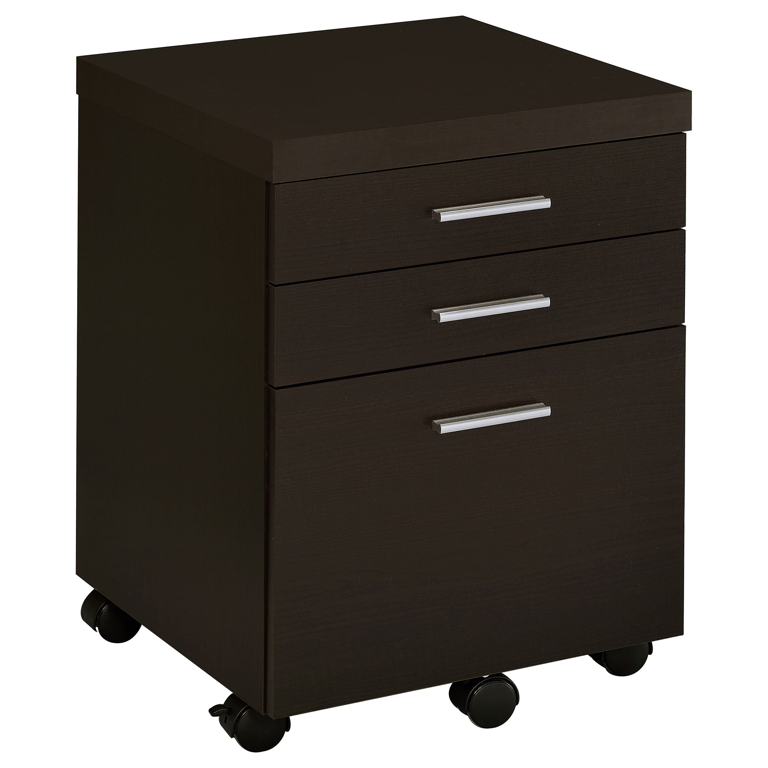 Skylar L-Shape Desk with Mobile File Cabinet Cappuccino — view 8