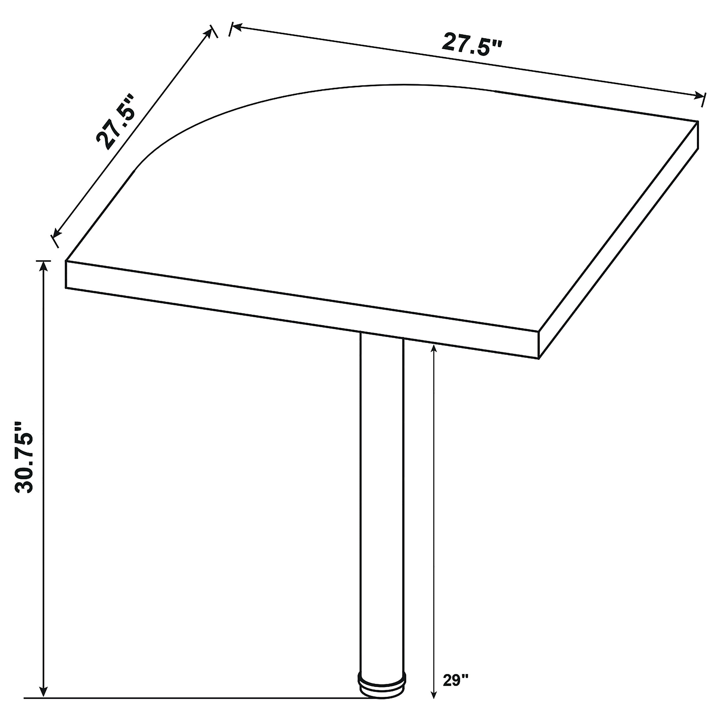 Skylar L-Shape Desk with Mobile File Cabinet Cappuccino — view 13