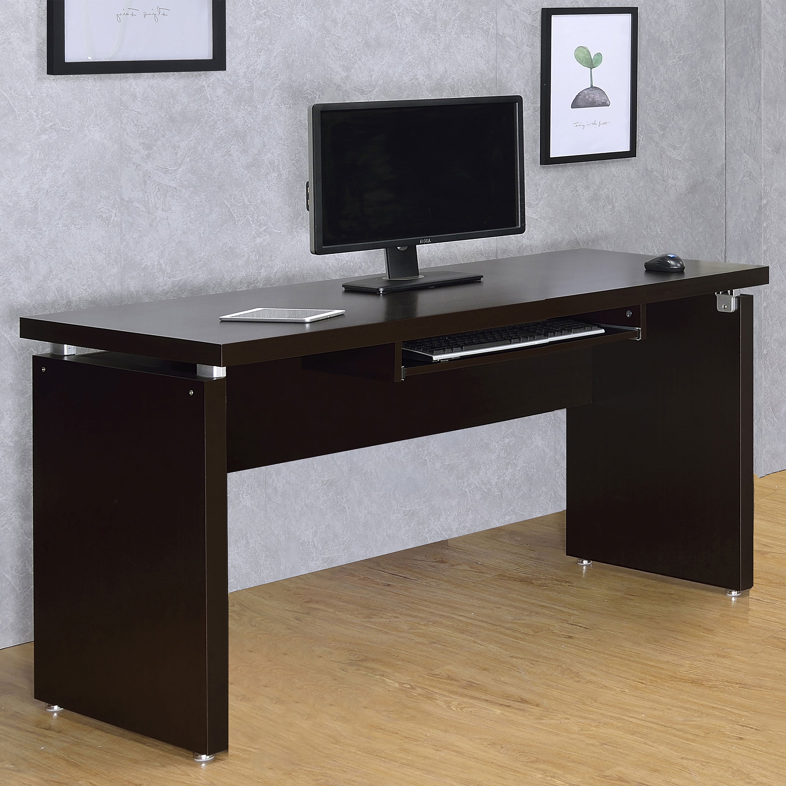 Skylar 55-inch Computer Desk with Keyboard Drawer Cappuccino — view 2