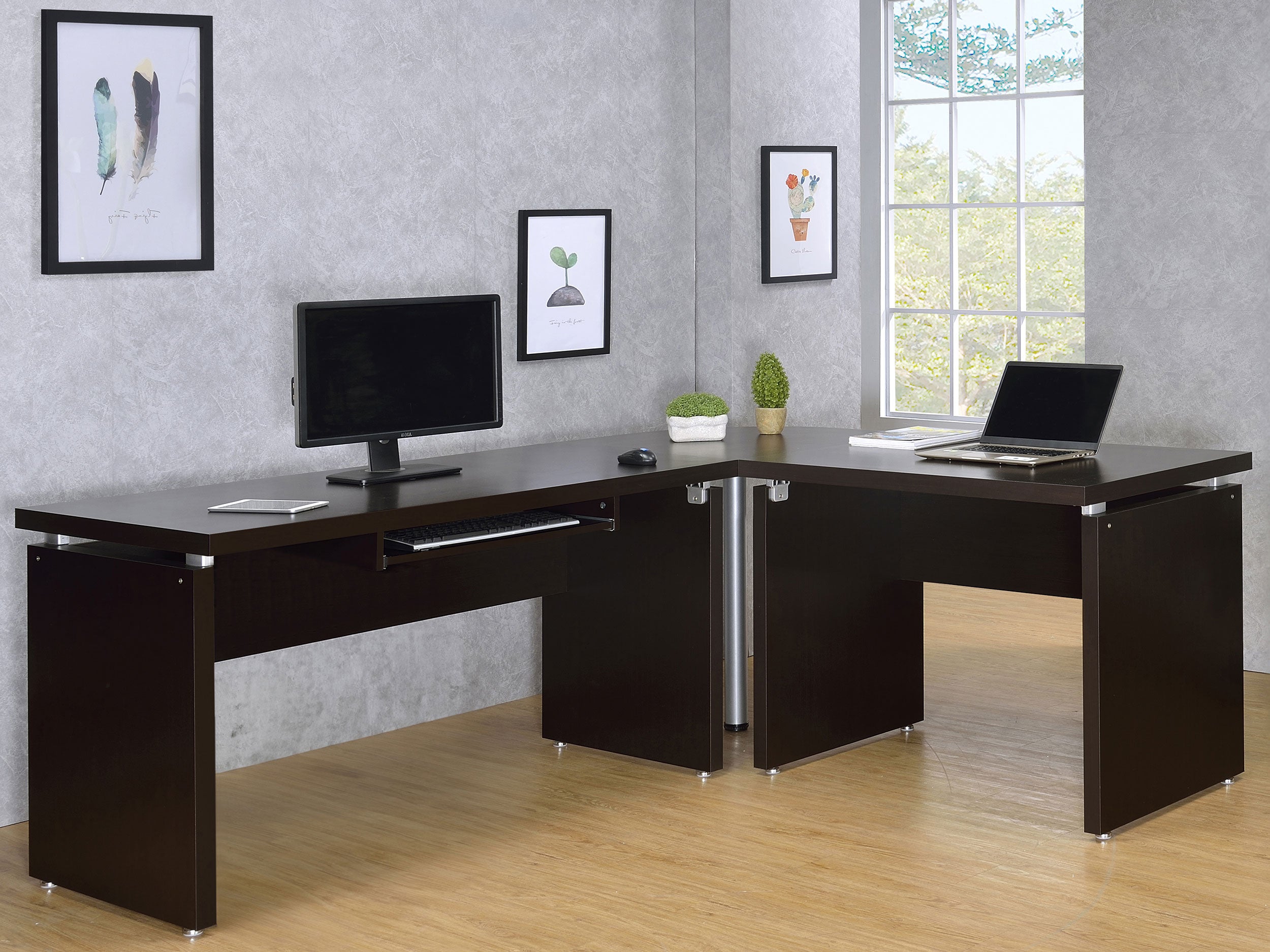 Skylar 39-inch Engineered Wood Writing Desk Cappuccino — view 7