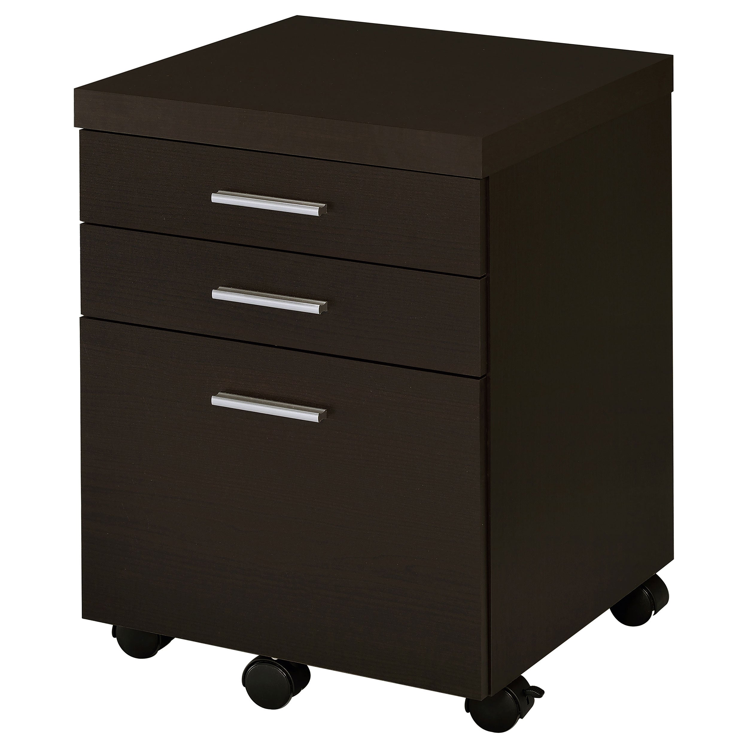 Skylar 3-drawer Home Office Mobile File Cabinet Cappuccino — view 5