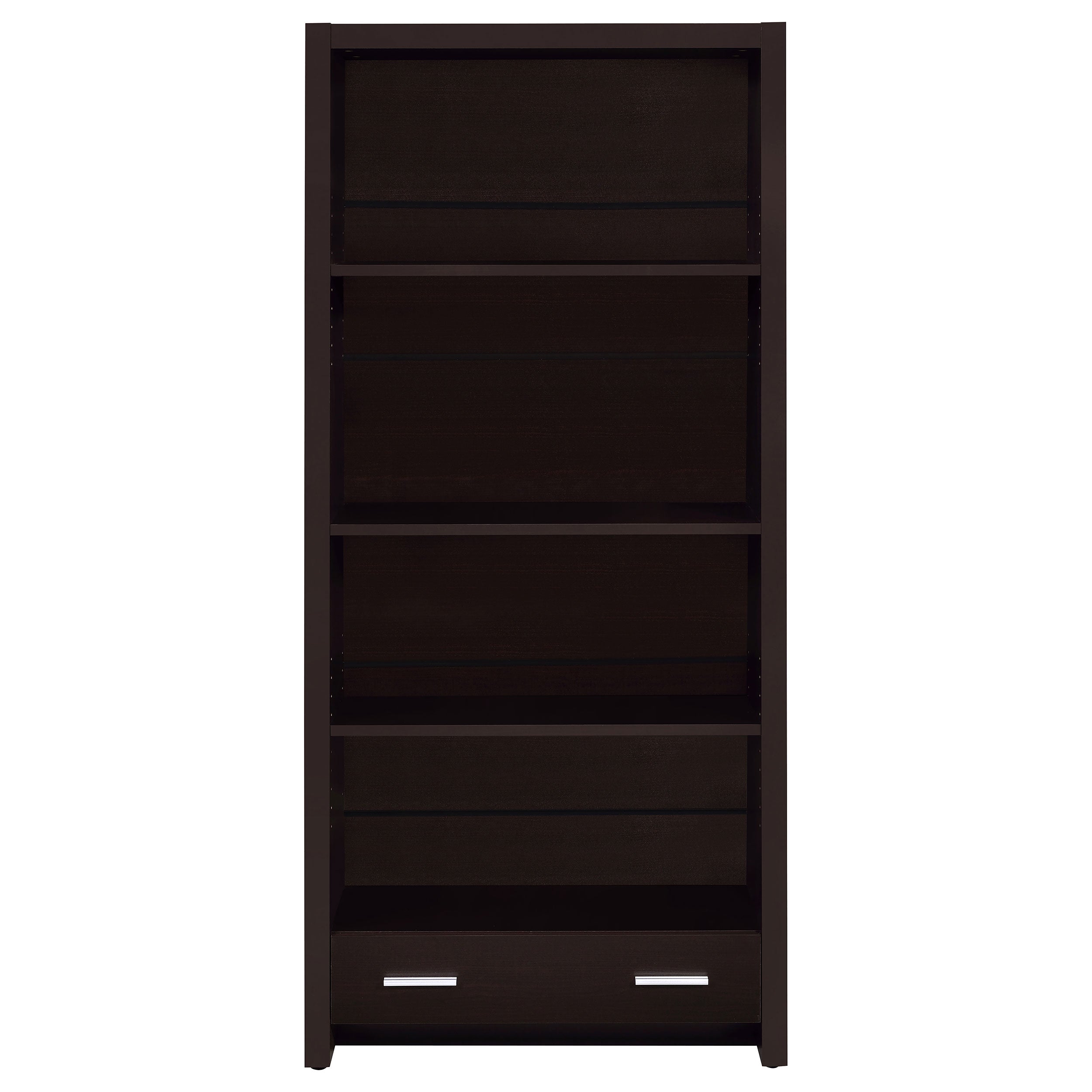 Skylar 71-inch 5-shelf Bookcase with Drawer Cappuccino — view 4