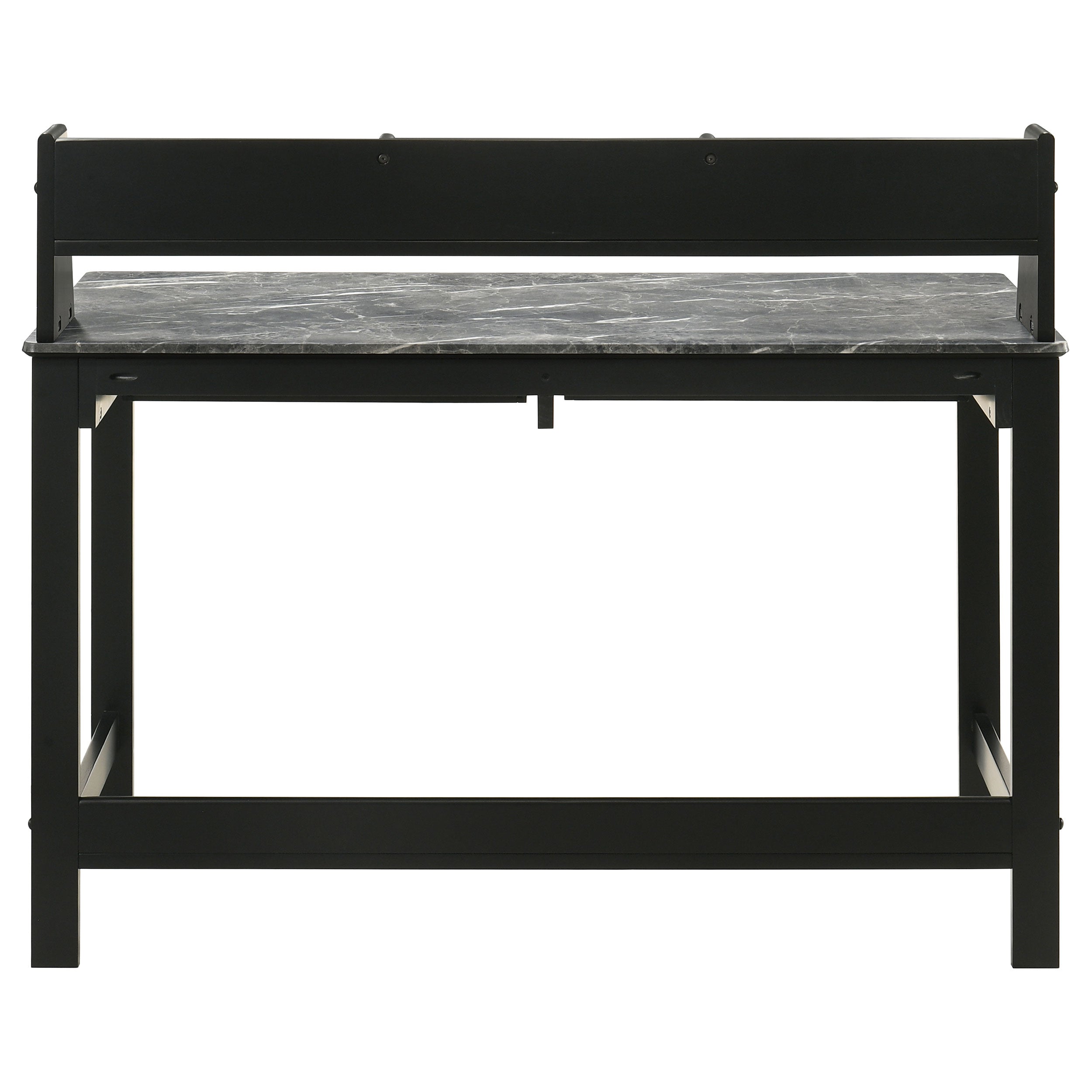 Besler 47-inch SmartTop Writing Desk with Shelf Grey Stone and Black — view 7