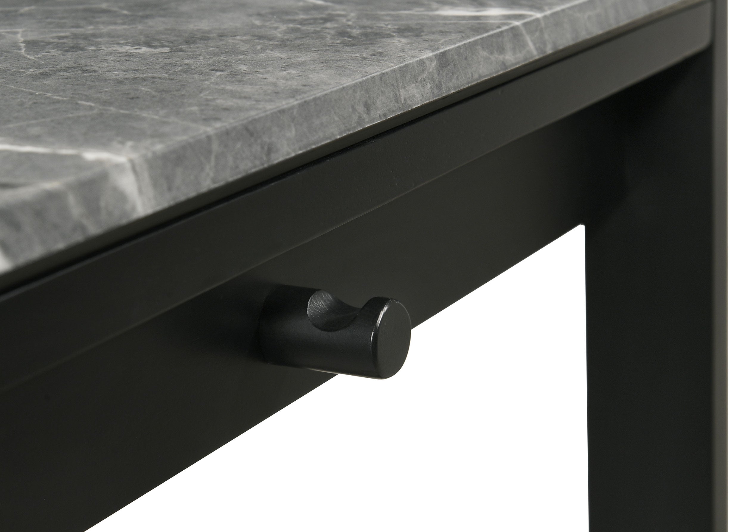 Besler 47-inch SmartTop Writing Desk with Shelf Grey Stone and Black — view 11