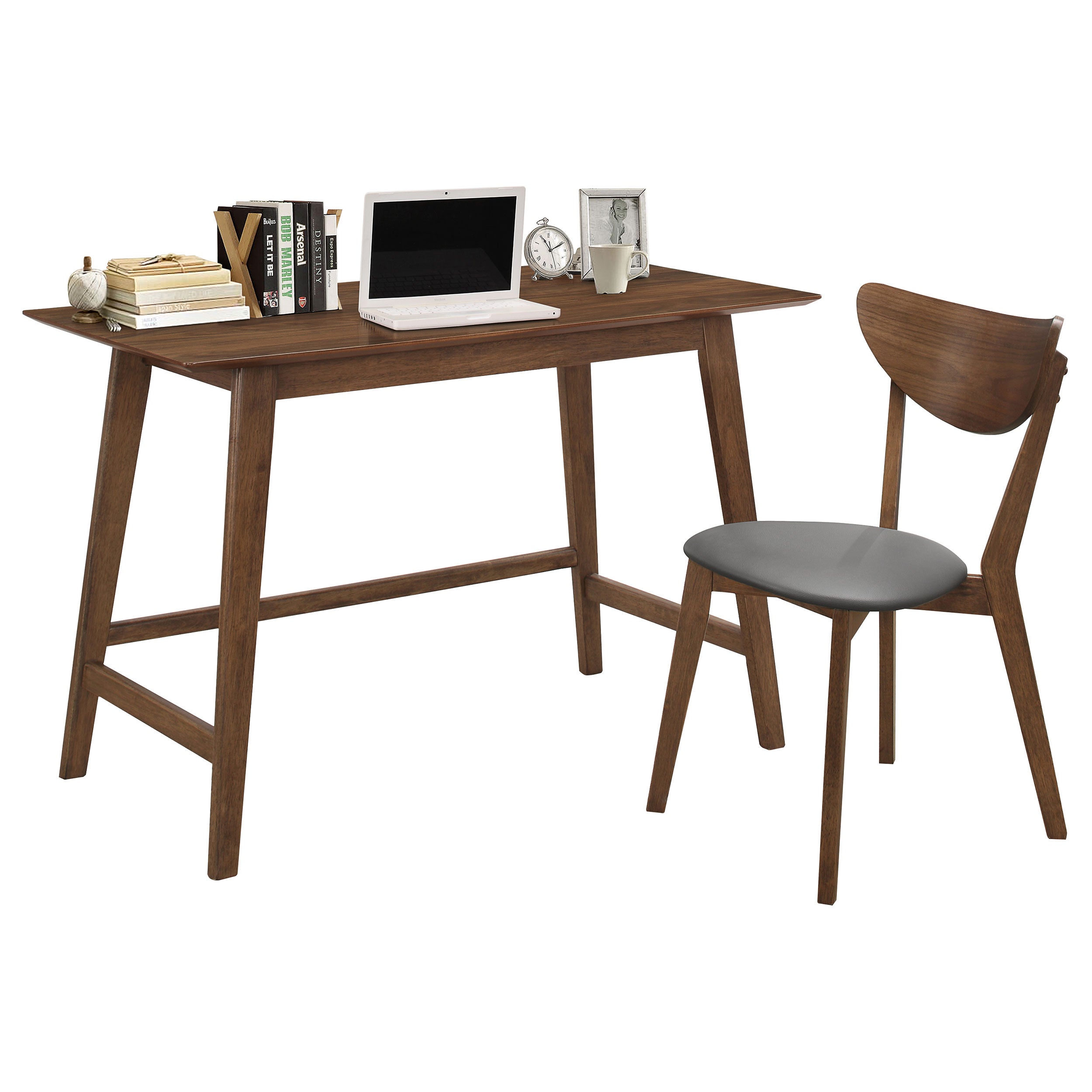 Karri 2-piece Home Office Computer Desk and Chair Set Walnut — view 1
