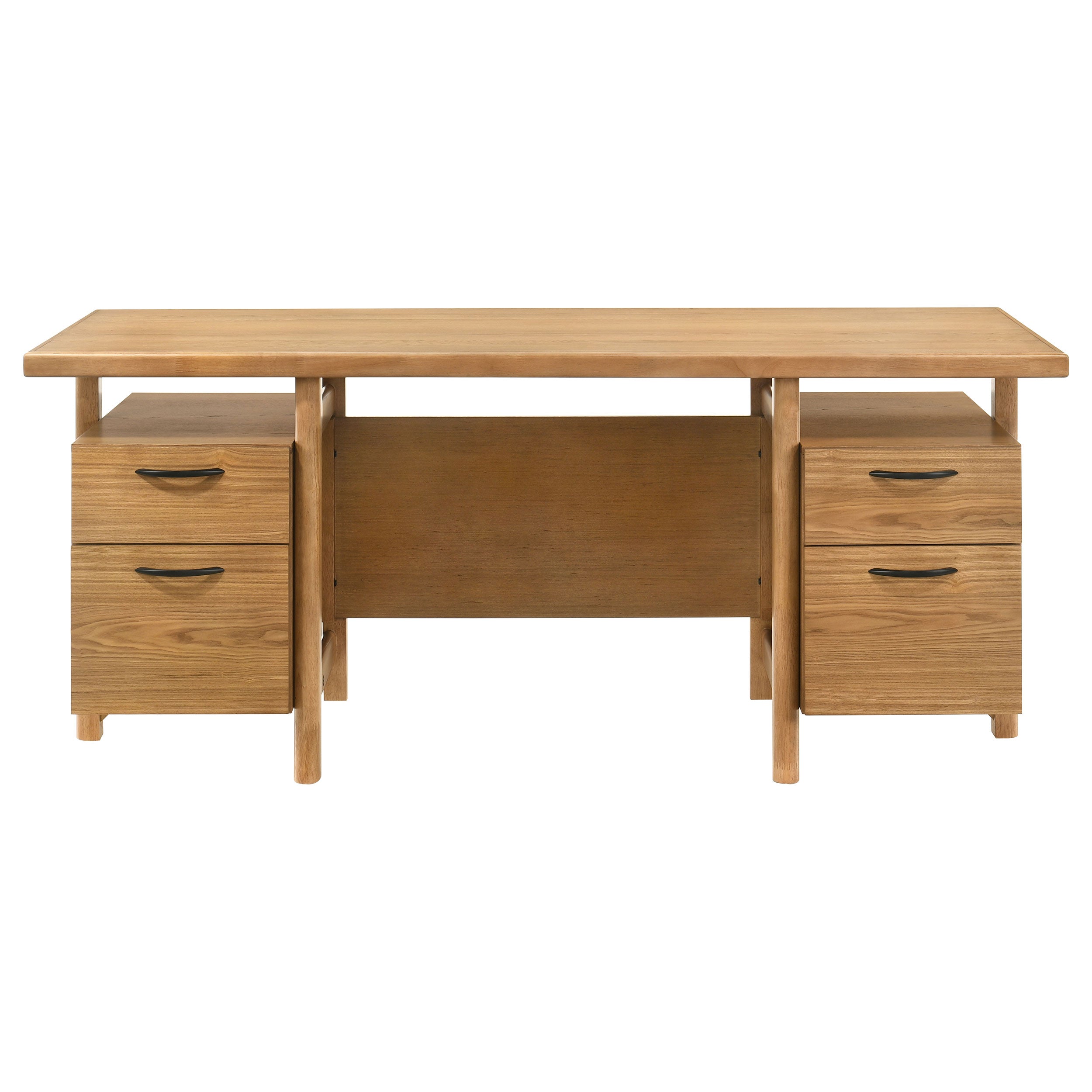 Roldan 69-inch 4-drawer Computer Desk with File Drawer Light Ash — view 5