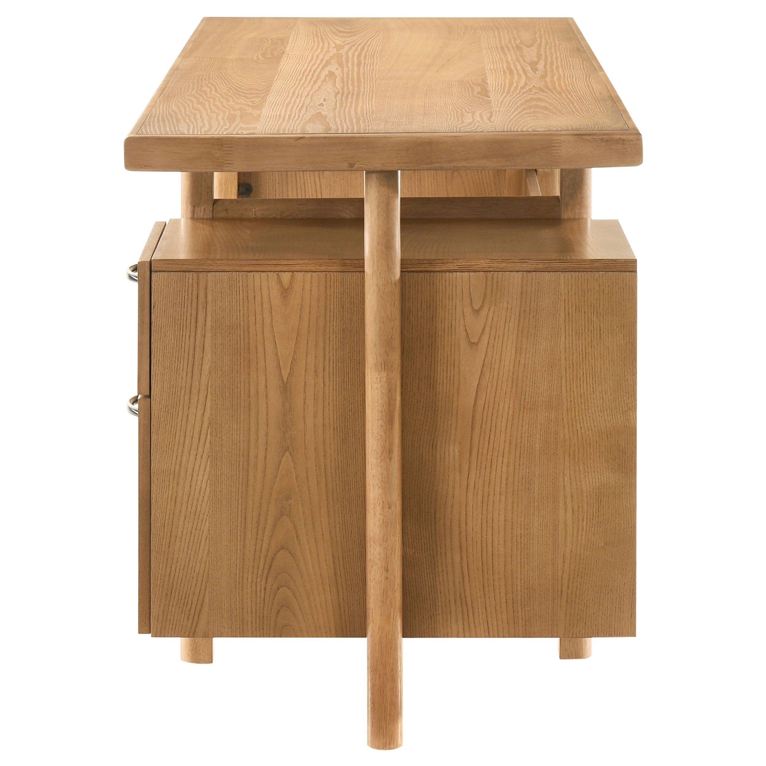 Roldan 69-inch 4-drawer Computer Desk with File Drawer Light Ash — view 7
