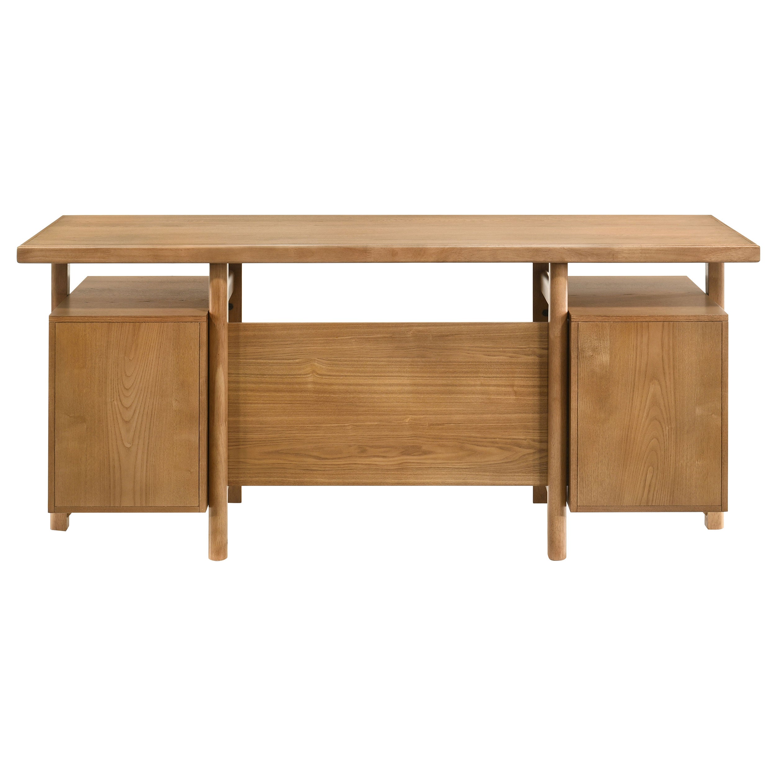 Roldan 69-inch 4-drawer Computer Desk with File Drawer Light Ash — view 9