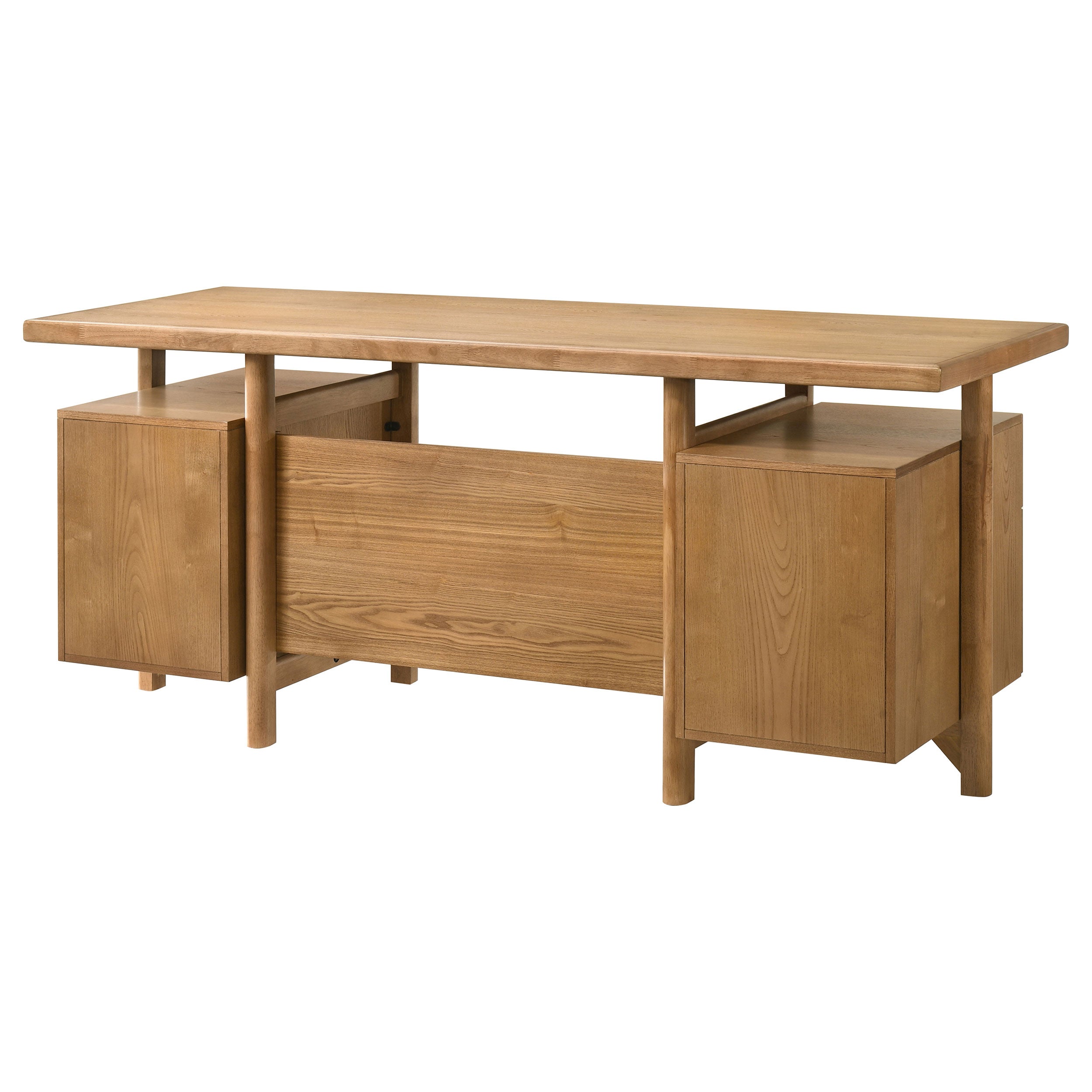 Roldan 69-inch 4-drawer Computer Desk with File Drawer Light Ash — view 10