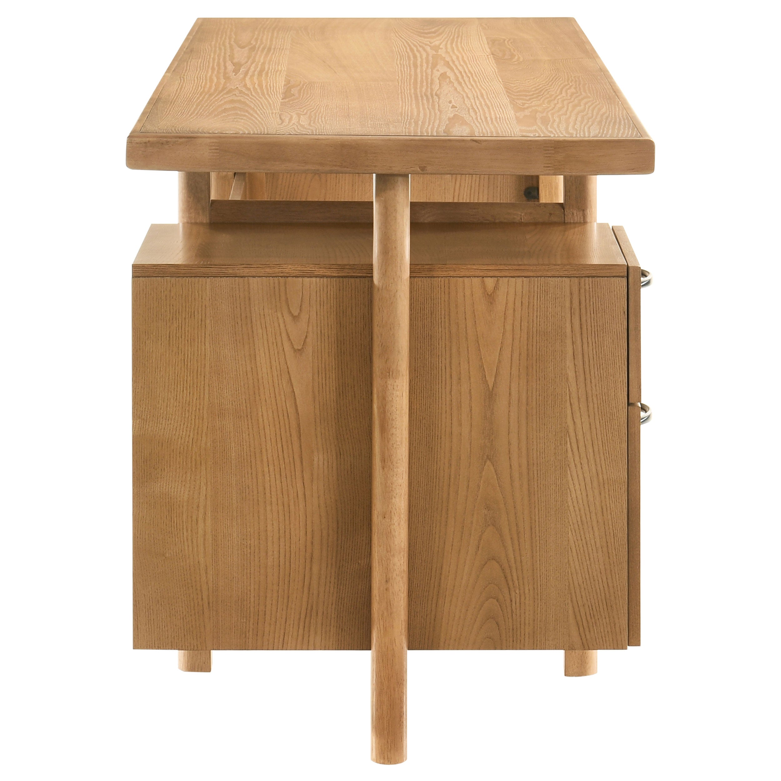 Roldan 69-inch 4-drawer Computer Desk with File Drawer Light Ash — view 11