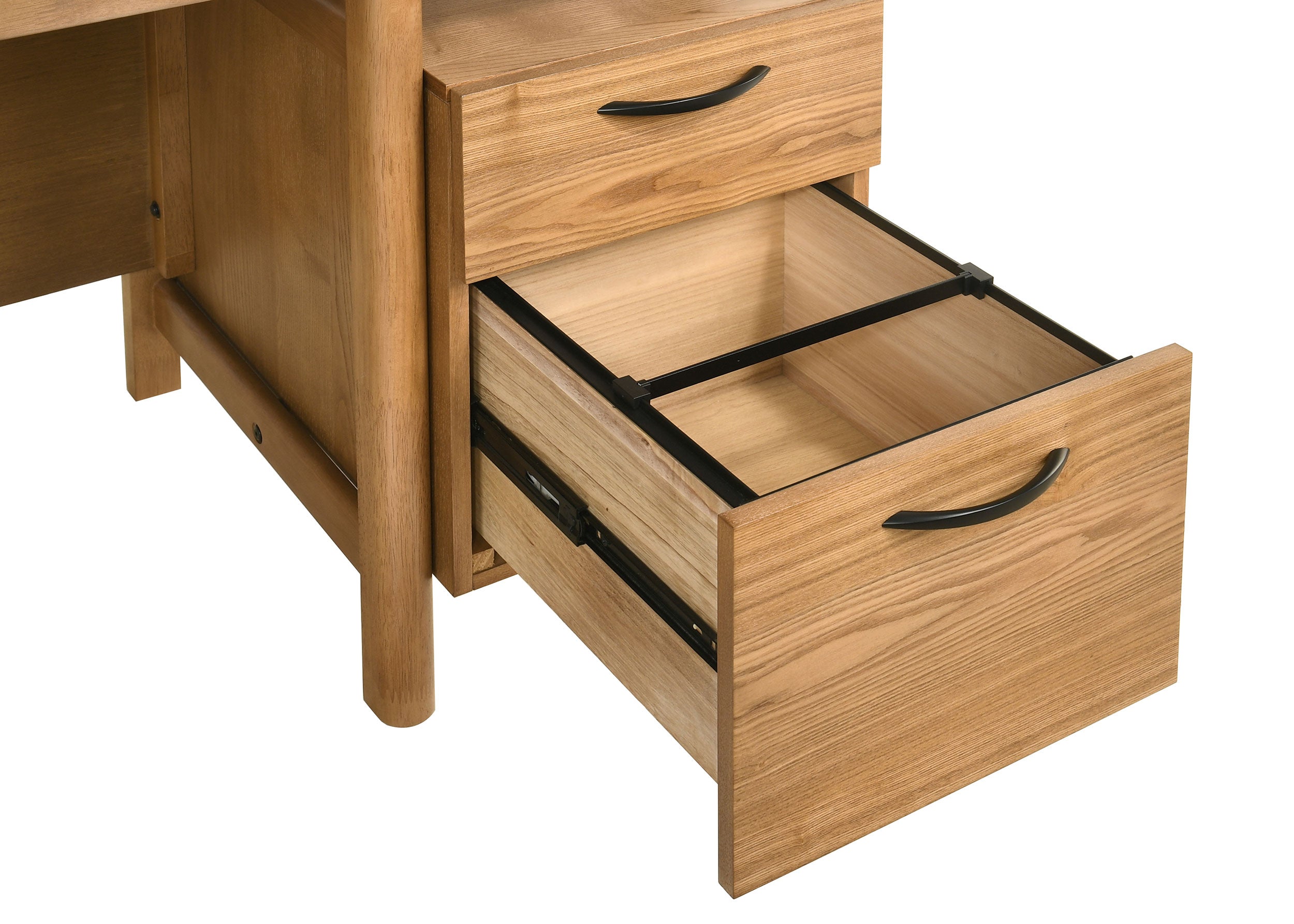 Roldan 69-inch 4-drawer Computer Desk with File Drawer Light Ash — view 13