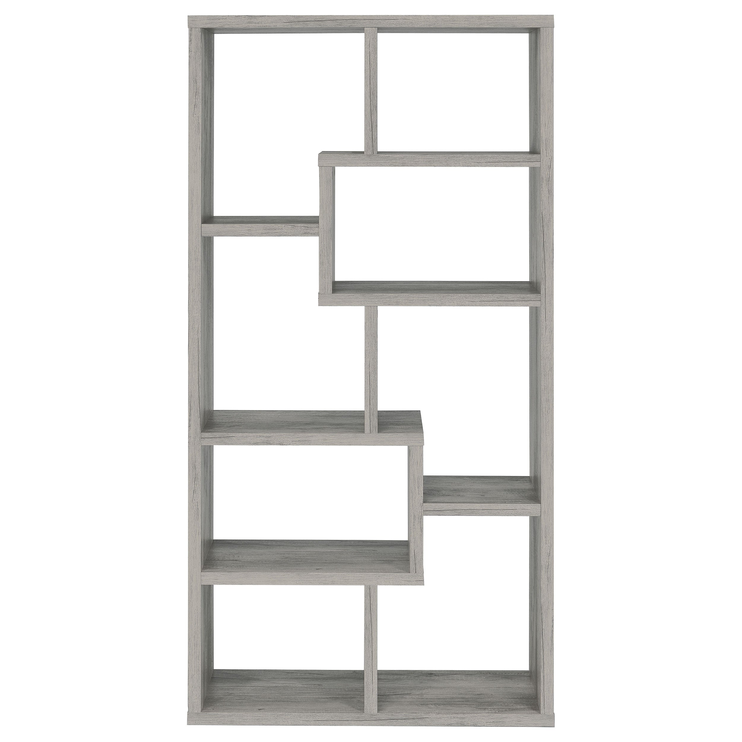 Theo 71-inch 6-shelf Bookshelf Grey Driftwood — view 7