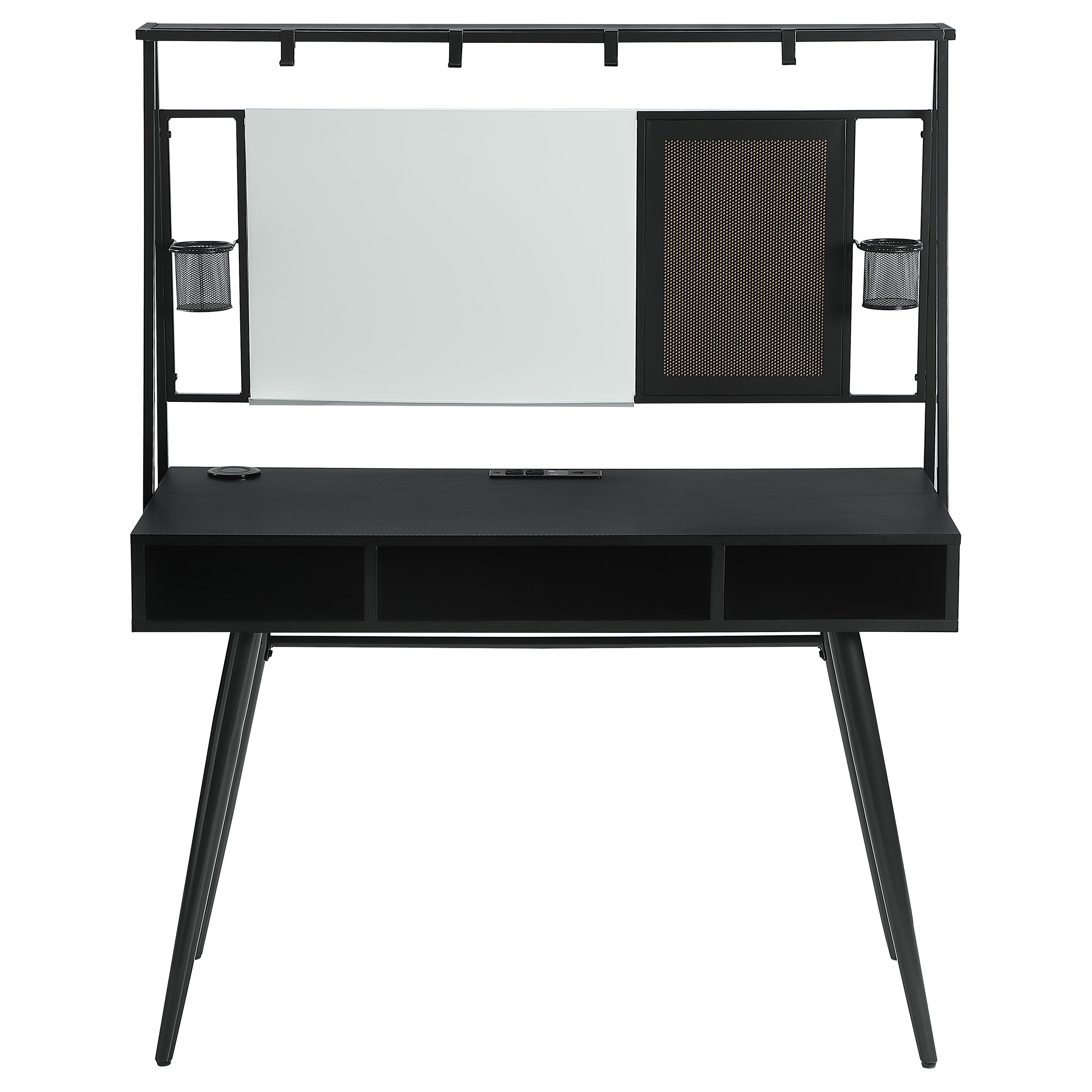 Jessie 47-inch Writing Desk with Whiteboard and USB Black — view 3