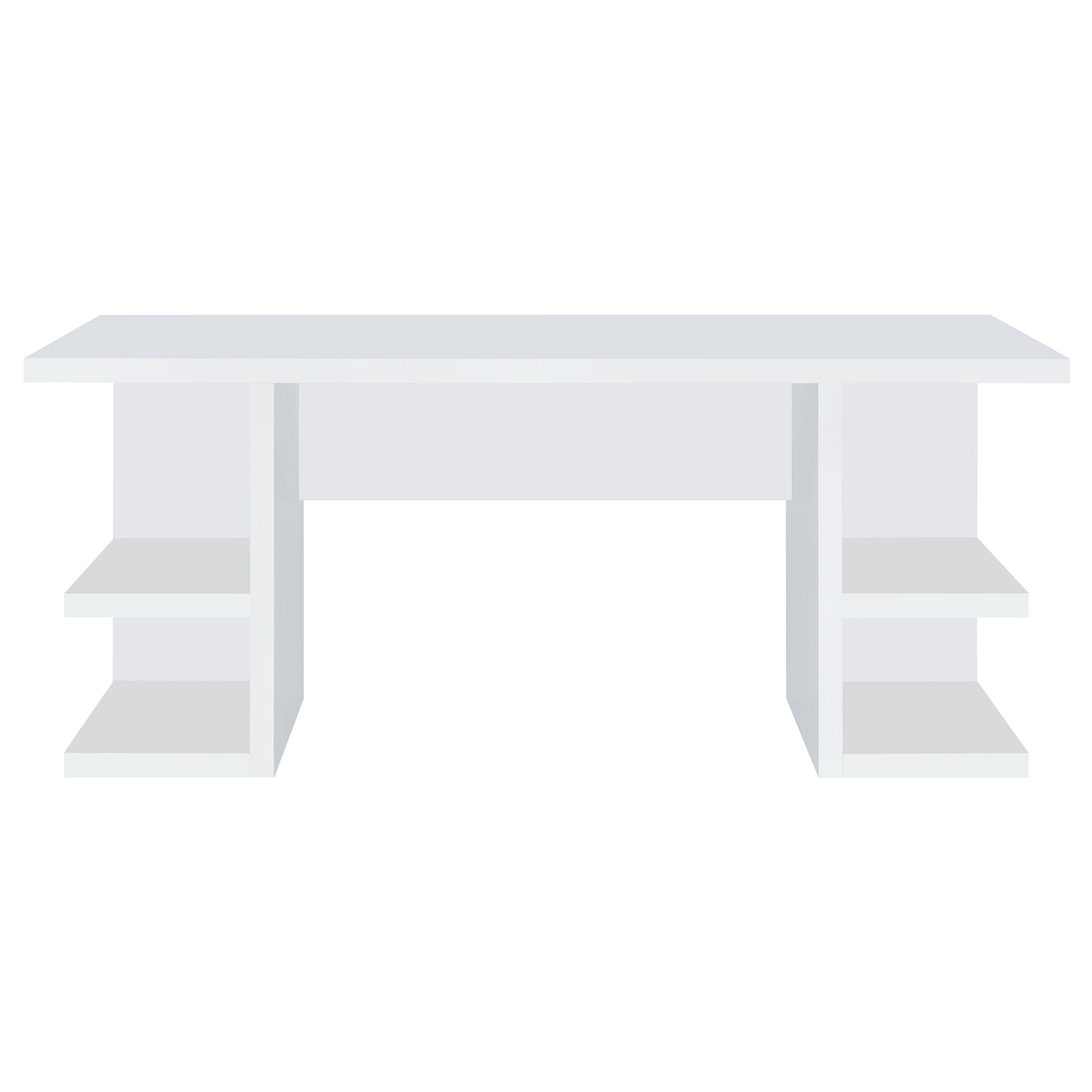 Alice 71-inch 4-shelf Engineered Wood Writing Desk White — view 3