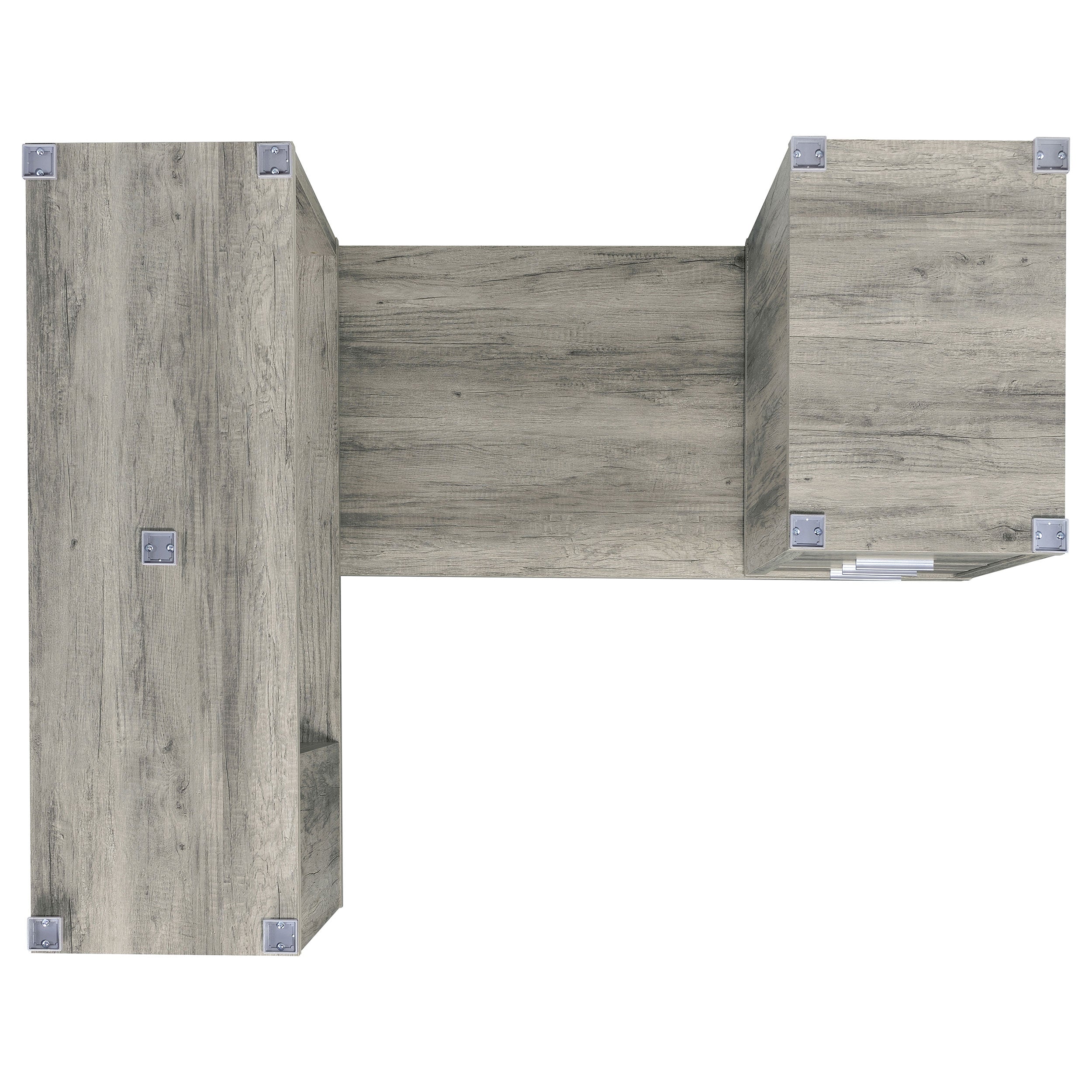 Yvette 60-inch 3-drawer L-Shape Computer Desk Grey Driftwood — view 11
