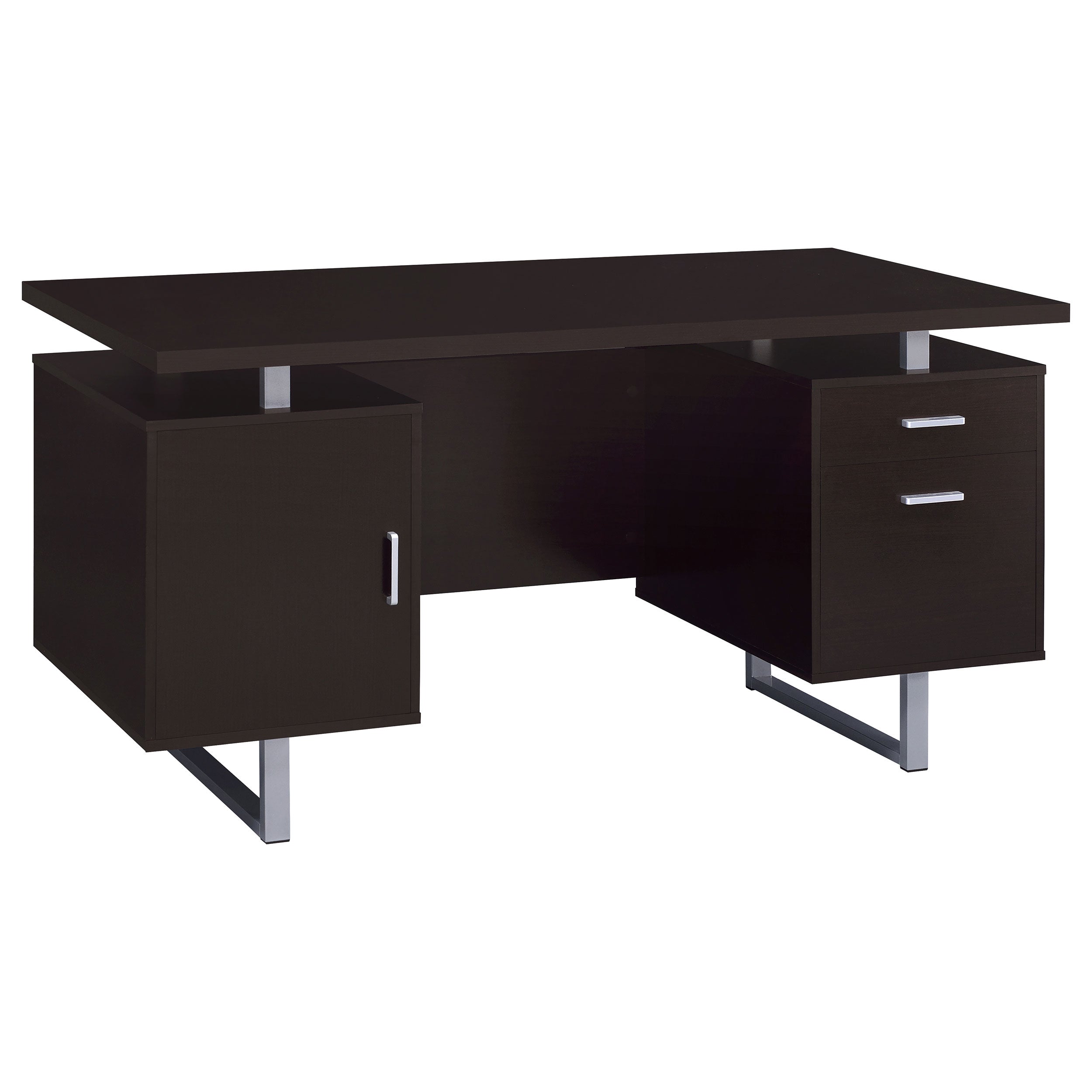 Lawtey 60-inch 2-drawer Office Computer Desk Cappuccino — view 1