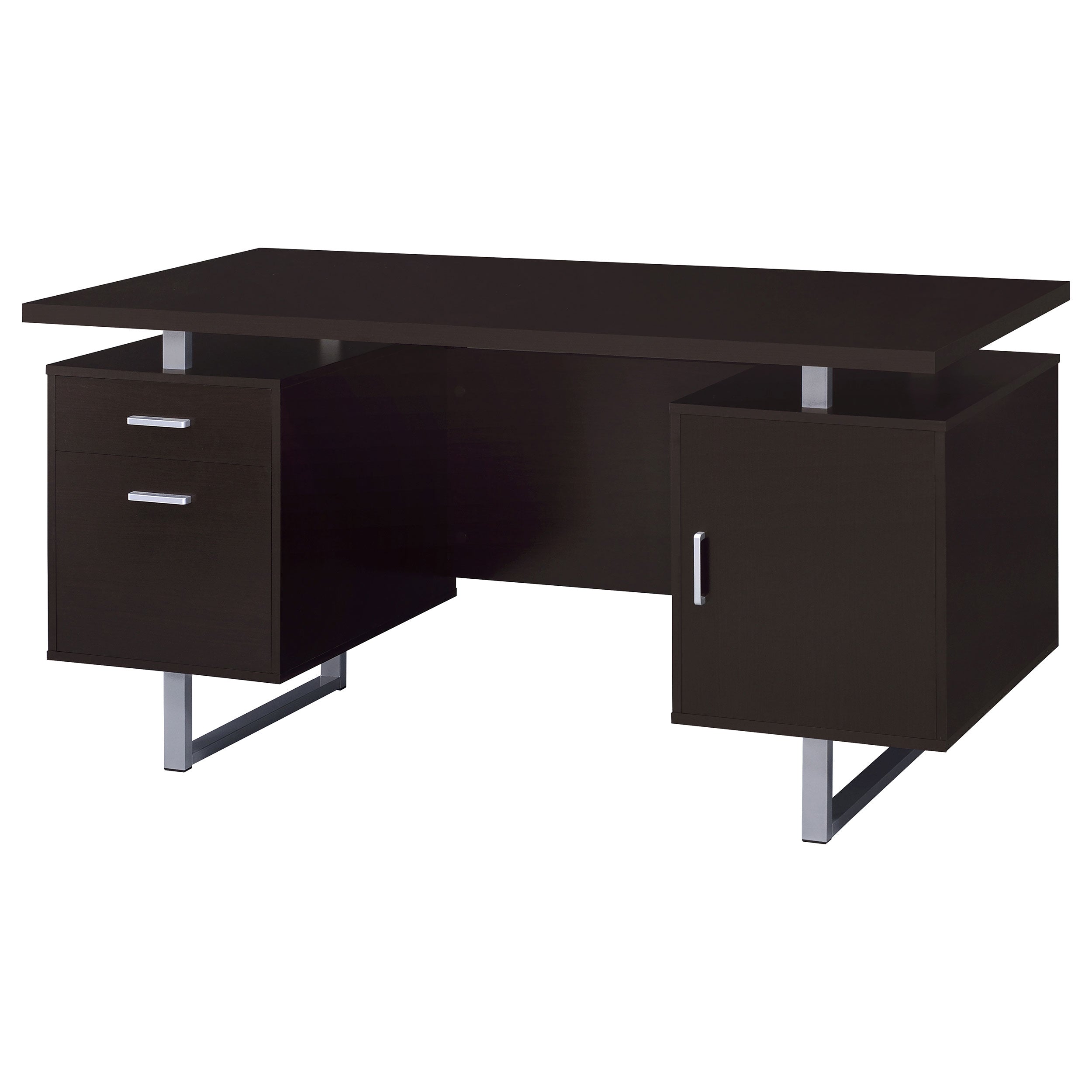 Lawtey 60-inch 2-drawer Office Computer Desk Cappuccino — view 5