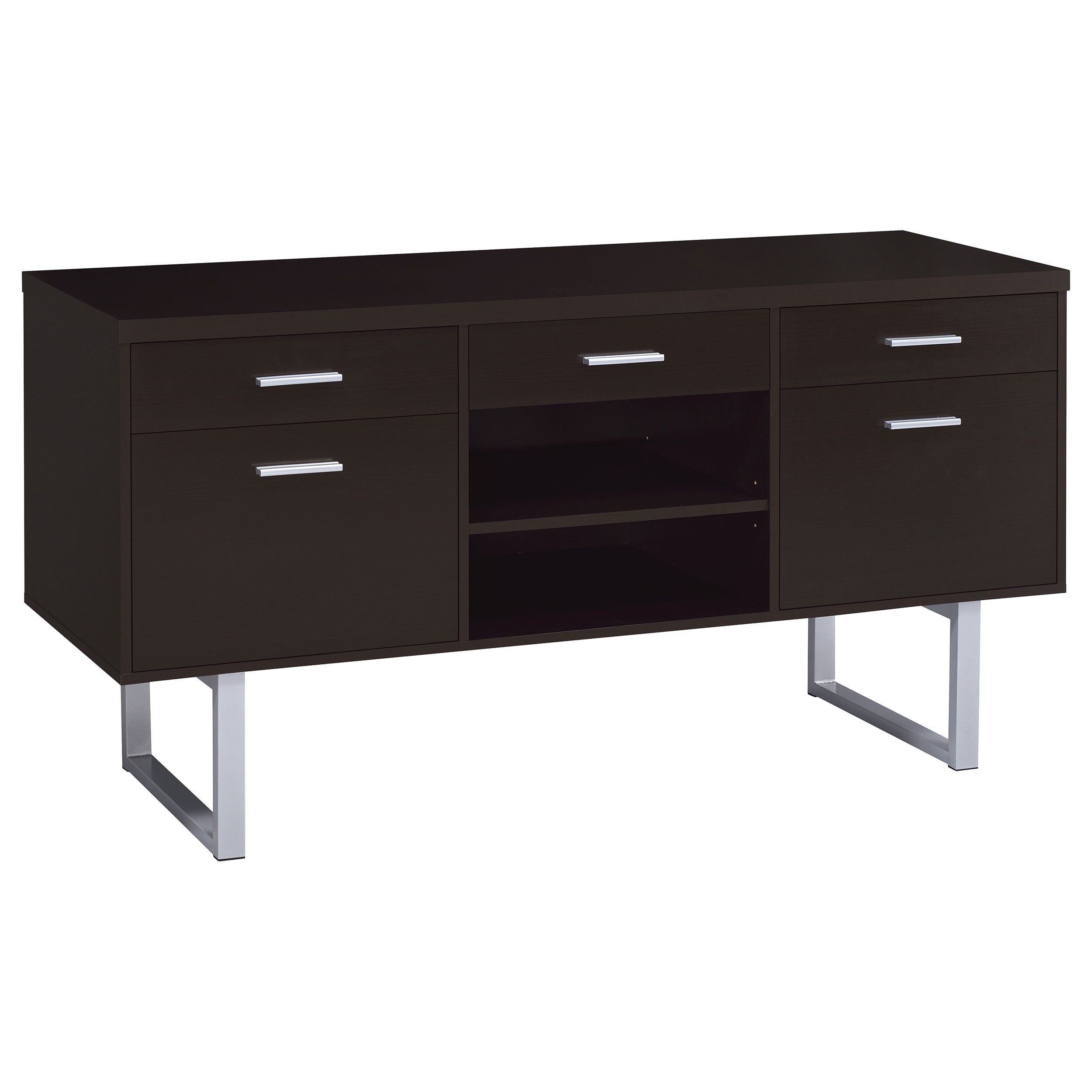 Lawtey 5-drawer Home Office Storage Credenza Cappuccino — view 1