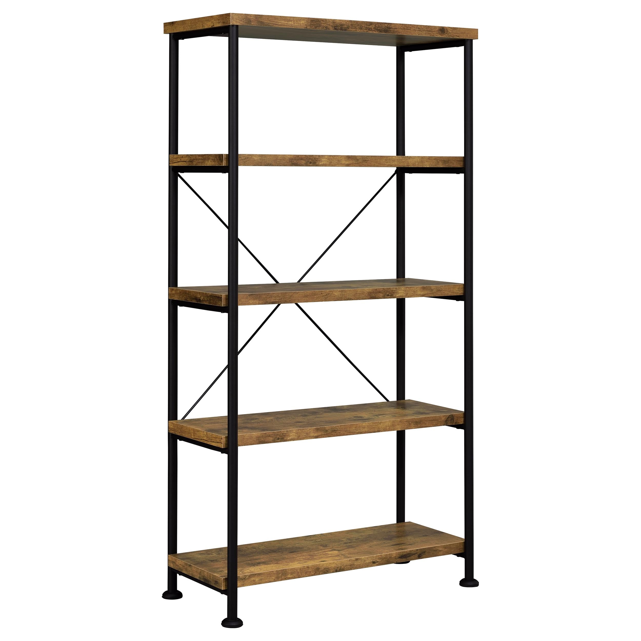 Analiese 63-inch 4-shelf Bookshelf Rustic Nutmeg — view 1