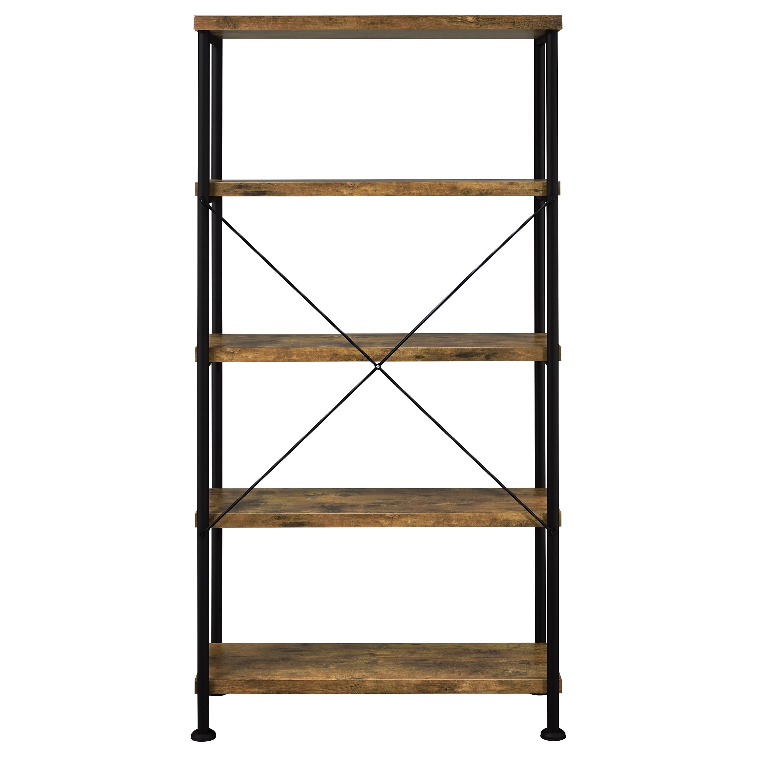 Analiese 63-inch 4-shelf Bookshelf Rustic Nutmeg — view 6