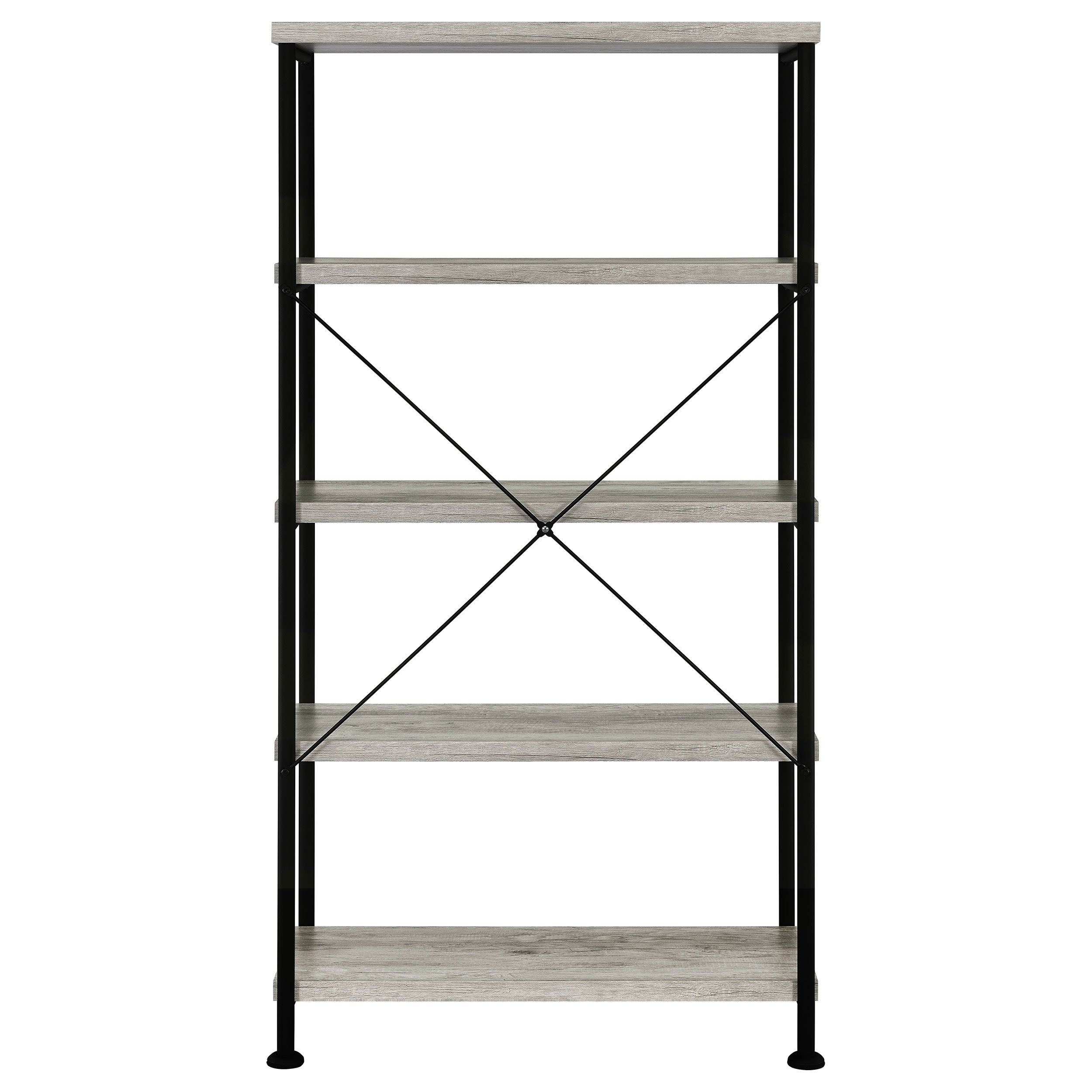 Analiese 63-inch 4-shelf Bookshelf Grey Driftwood — view 6