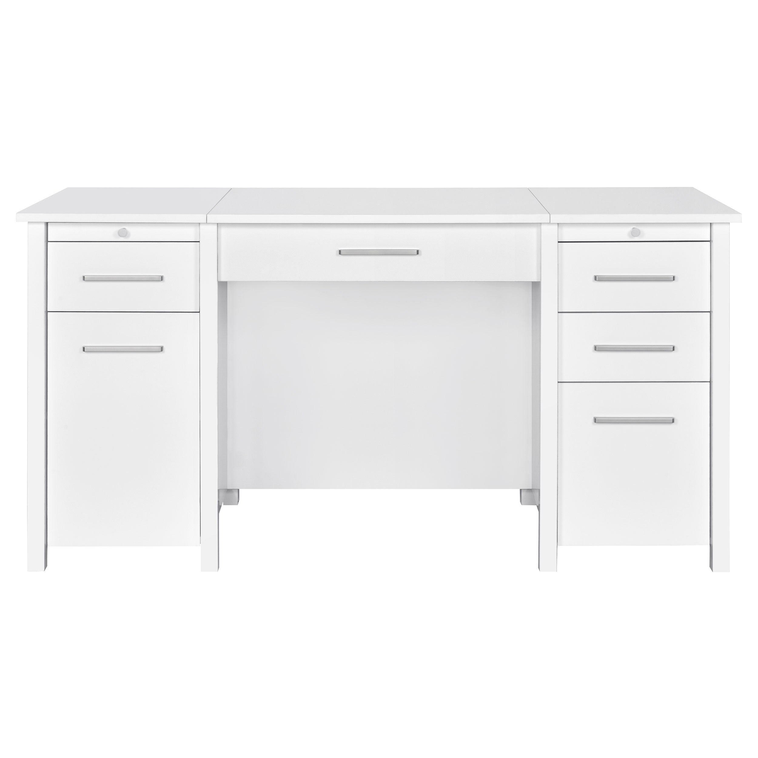 Dylan 60-inch 4-drawer Lift Top Office Desk White High Gloss — view 5