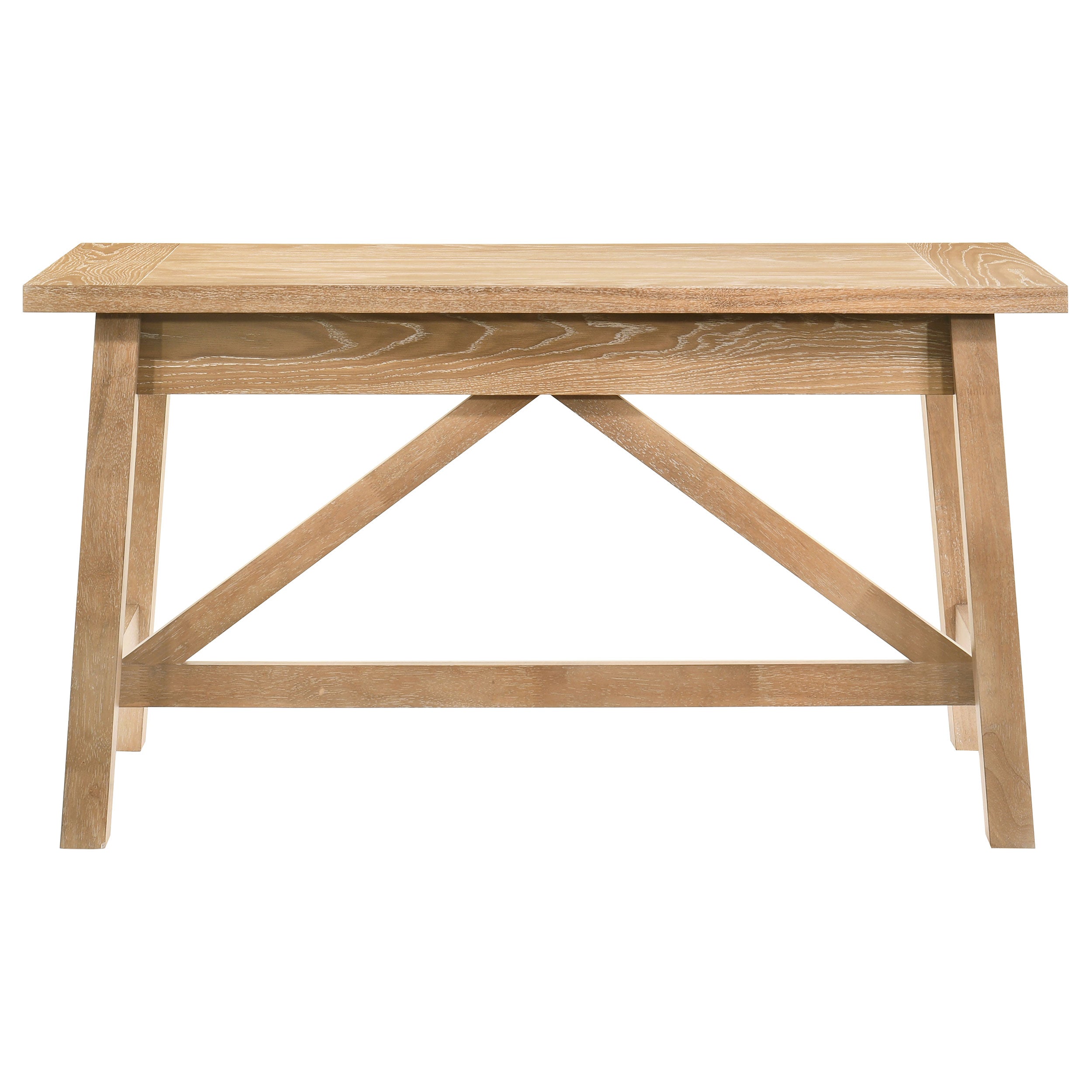Fabian 54-inch 2-drawer Computer Writing Desk Distressed Light Brown — view 9