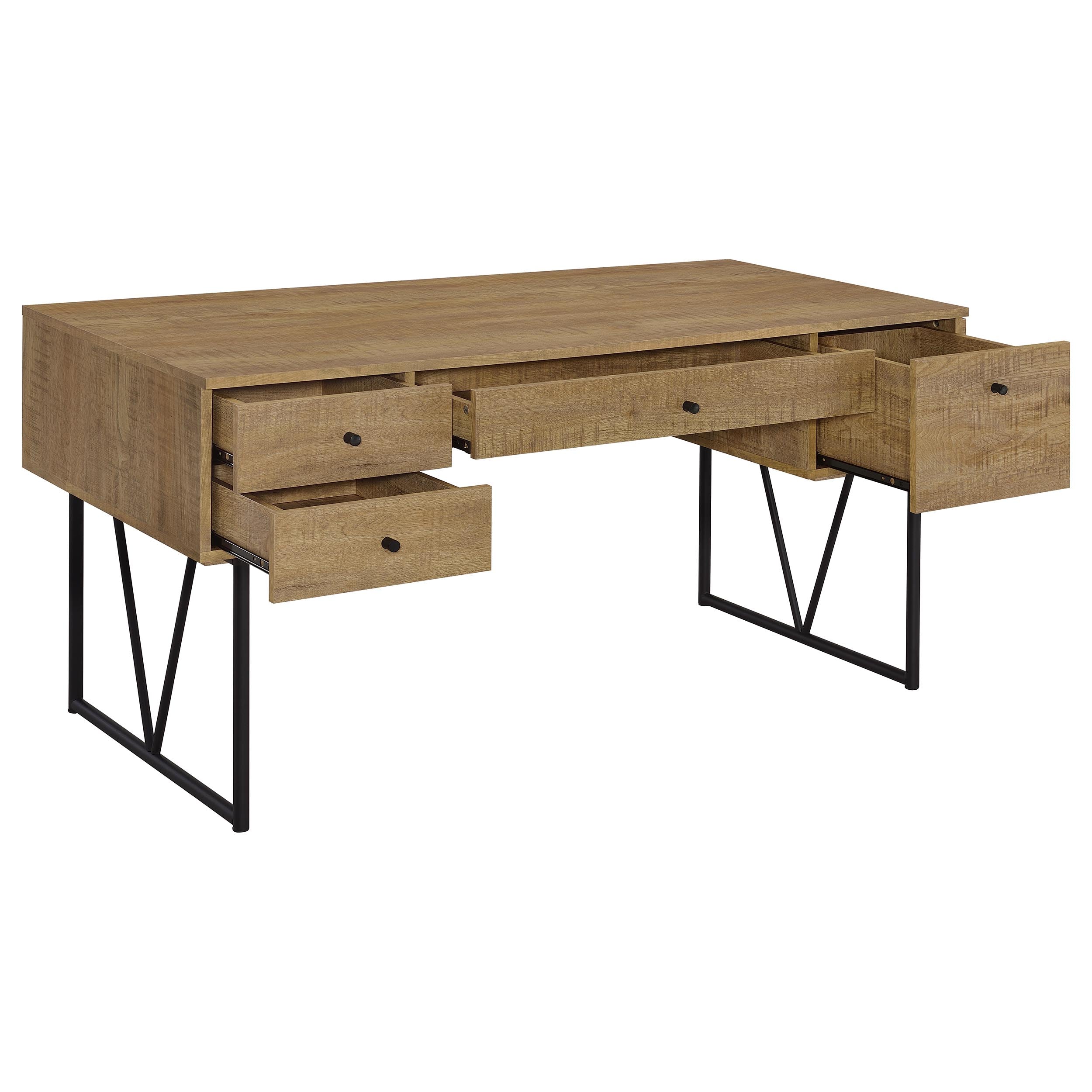 Analiese 63-inch 4-drawer Writing Desk Mango — view 4