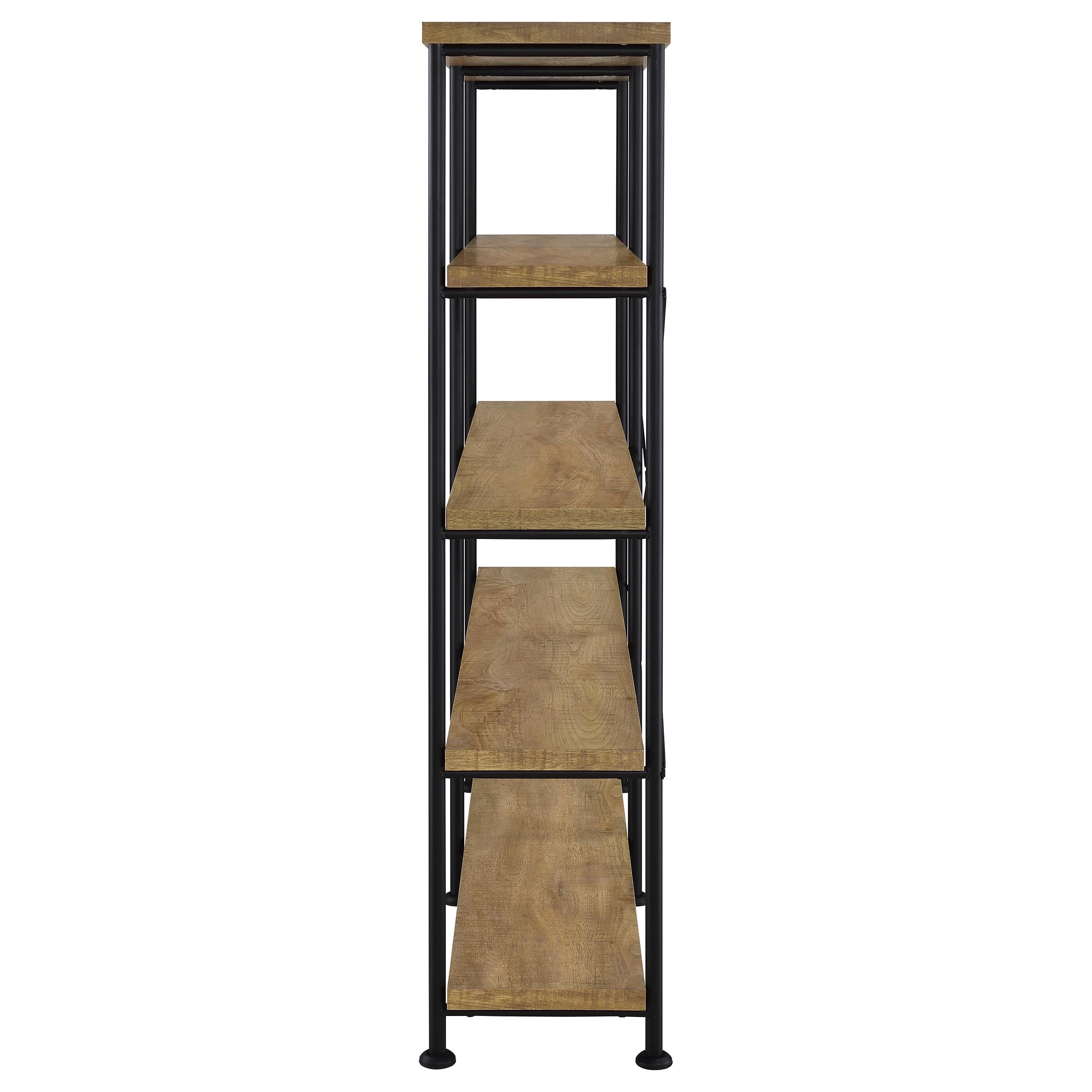 Analiese 63-inch 4-shelf Double Bookshelf Mango — view 5