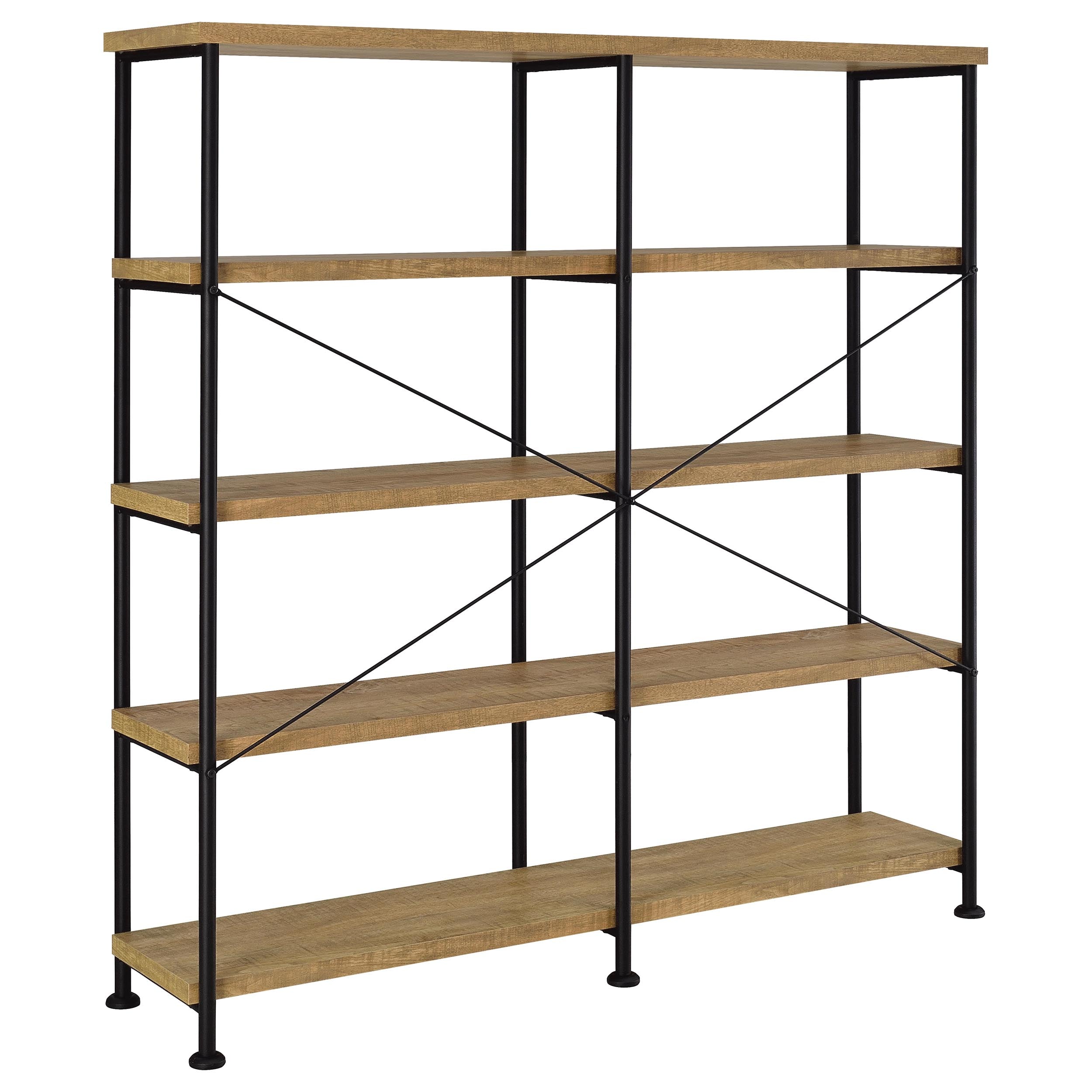 Analiese 63-inch 4-shelf Double Bookshelf Mango — view 6