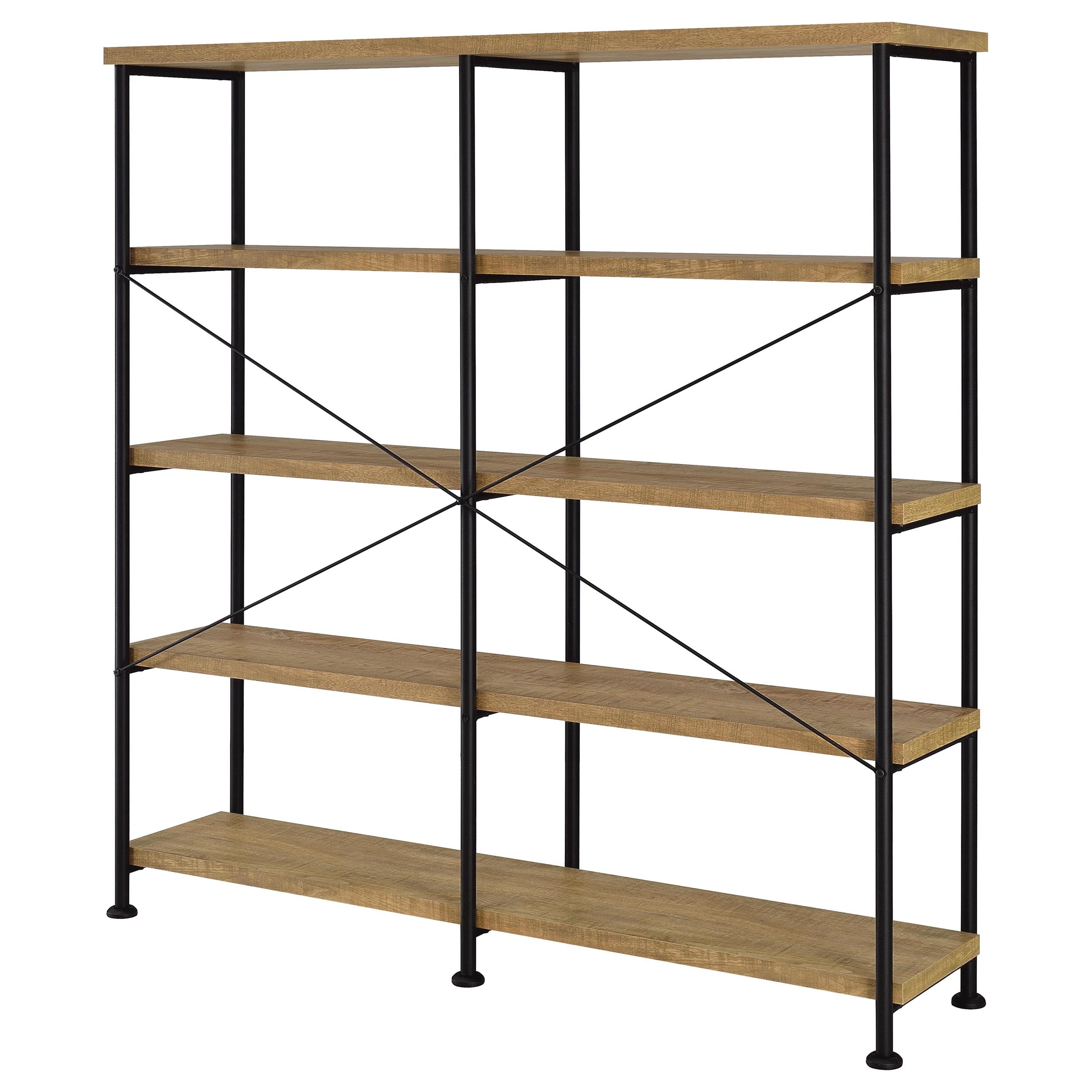 Analiese 63-inch 4-shelf Double Bookshelf Mango — view 7