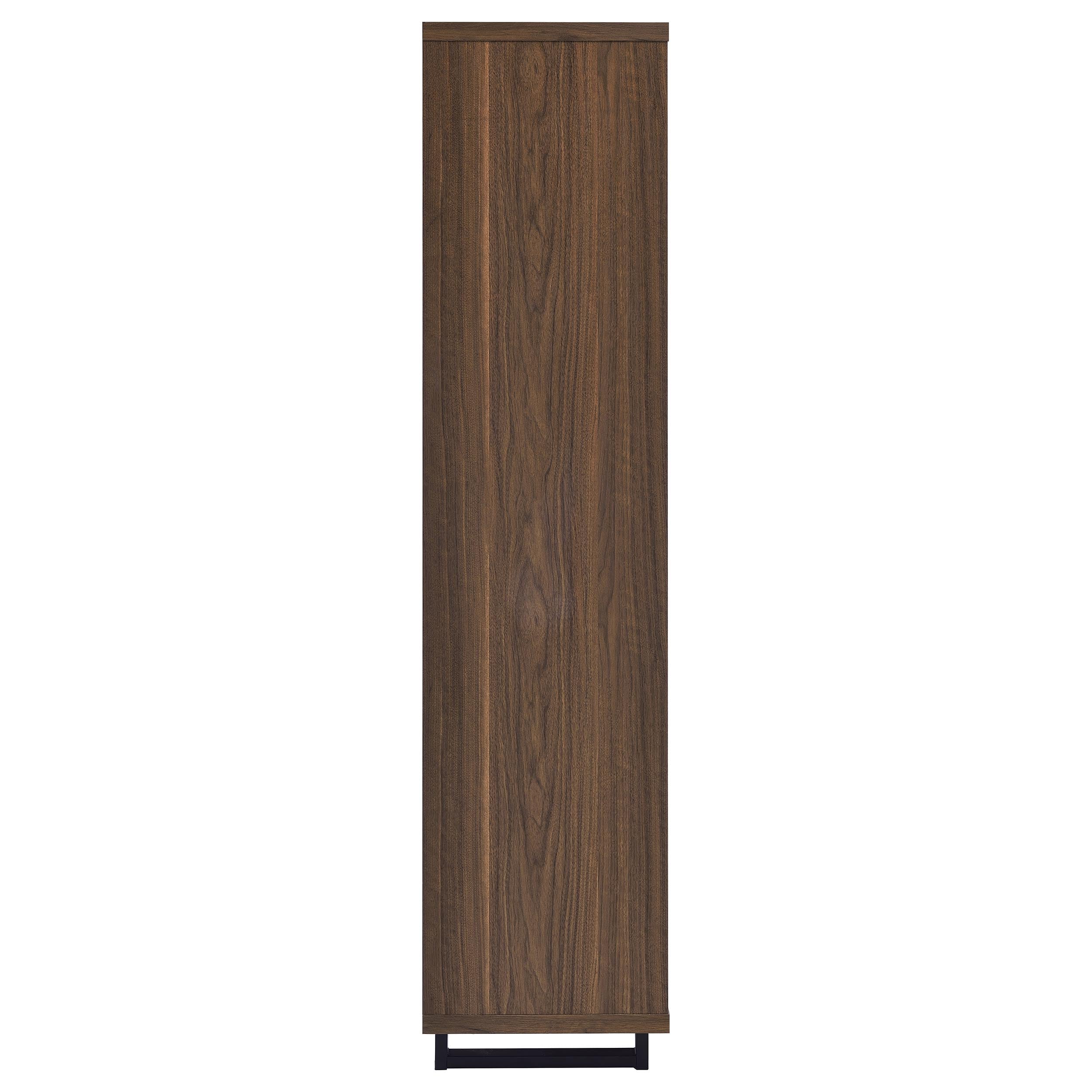 Maddox 71-inch 3-shelf Cabinet Bookcase Walnut — view 10