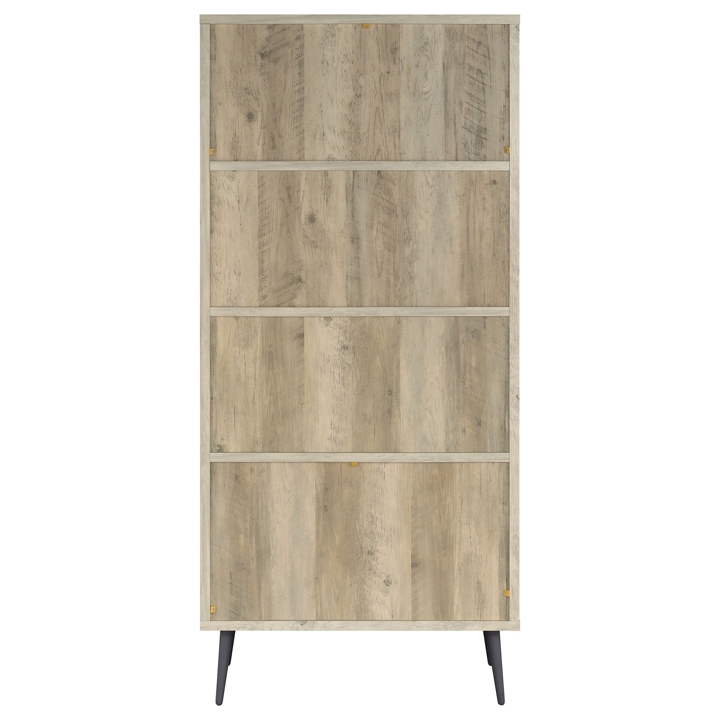 Maeve 70-inch 3-shelf Bookcase with Drawers Distressed Pine — view 8