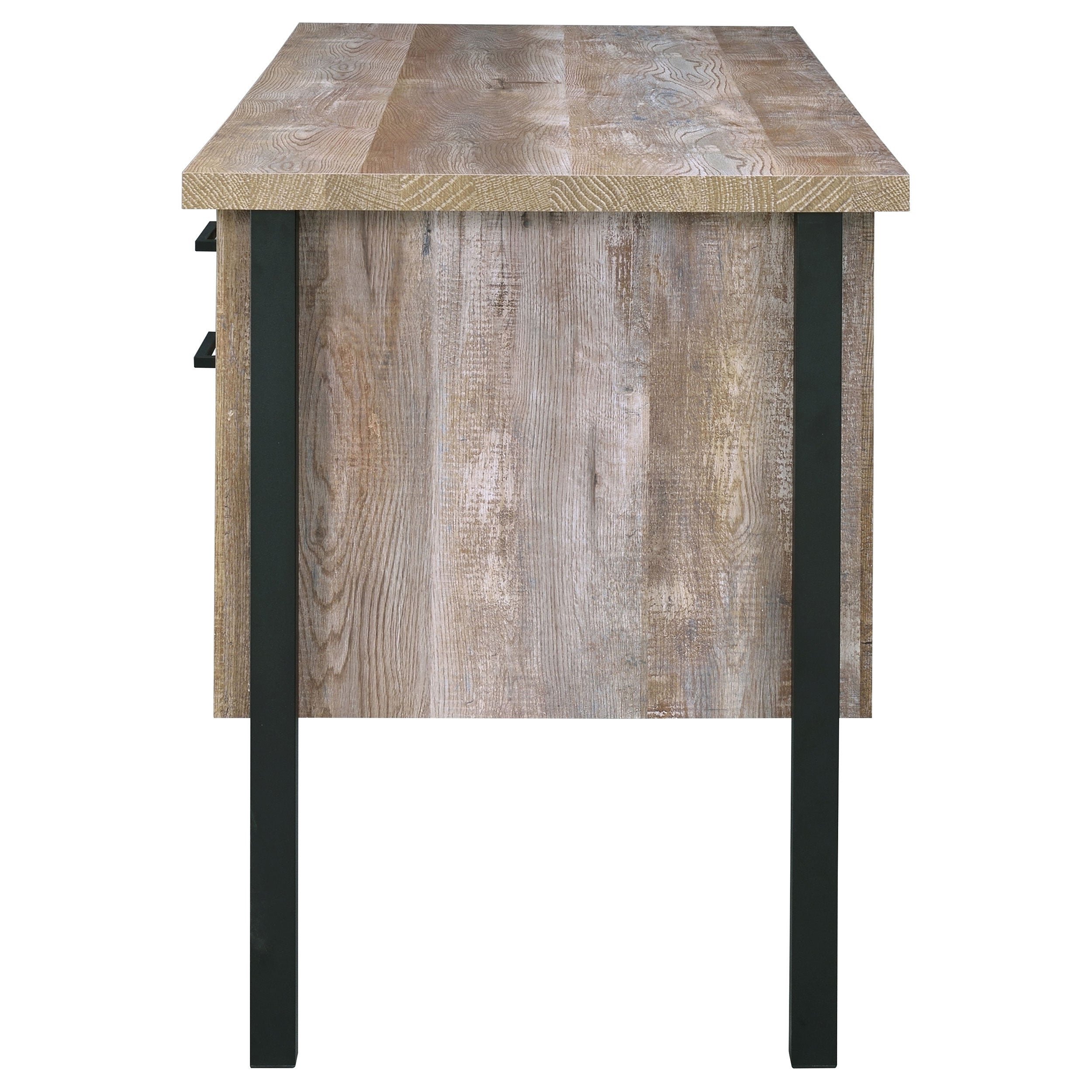 Samson 60-inch 4-drawer Office Computer Desk Weathered Oak — view 5