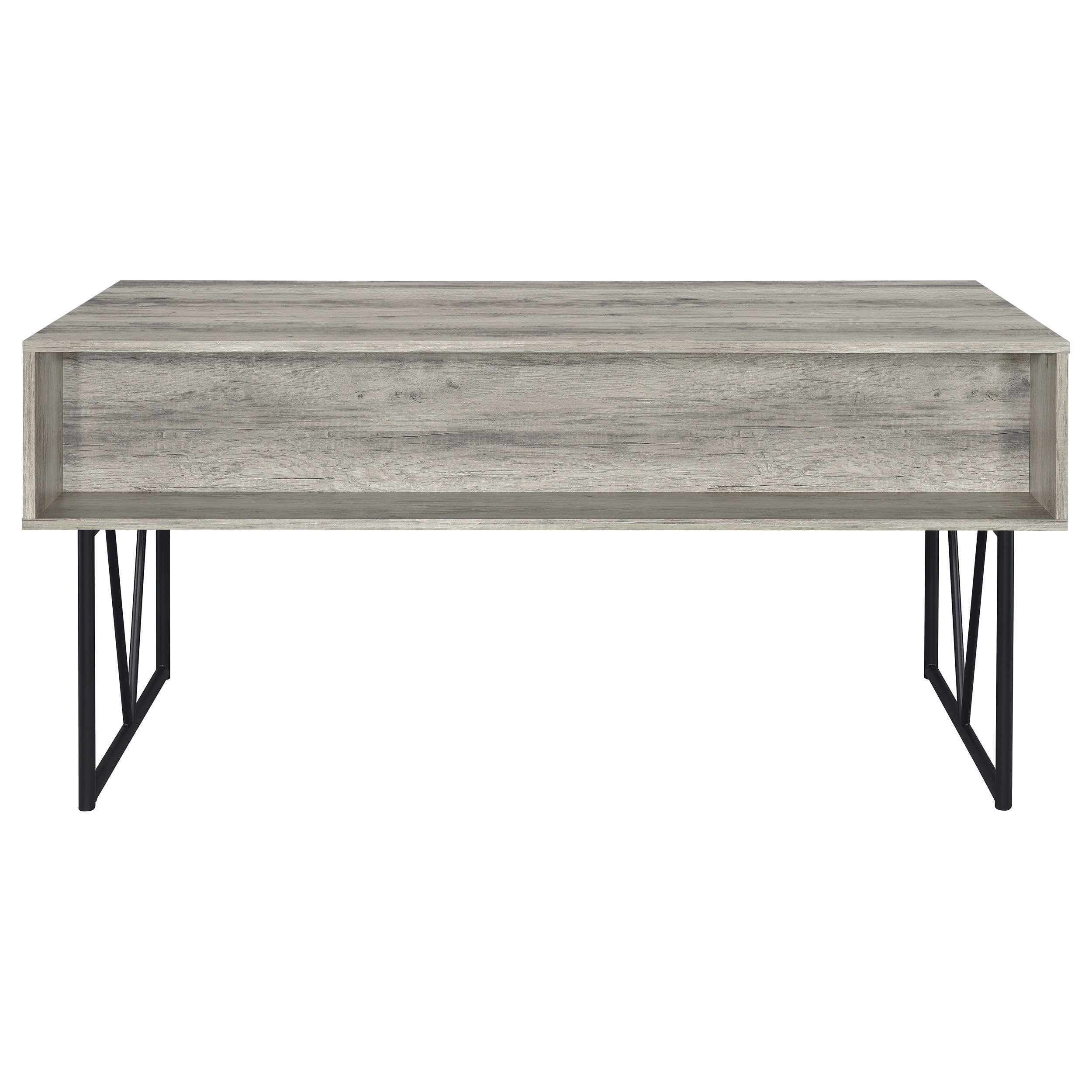 Analiese 63-inch 4-drawer Writing Desk Grey Driftwood — view 7