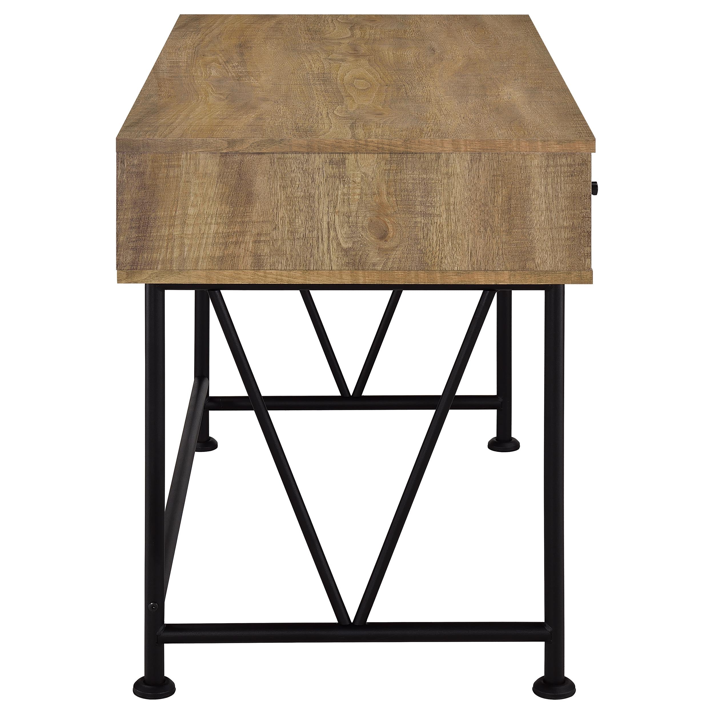 Analiese 47-inch 3-drawer Writing Desk Mango — view 9