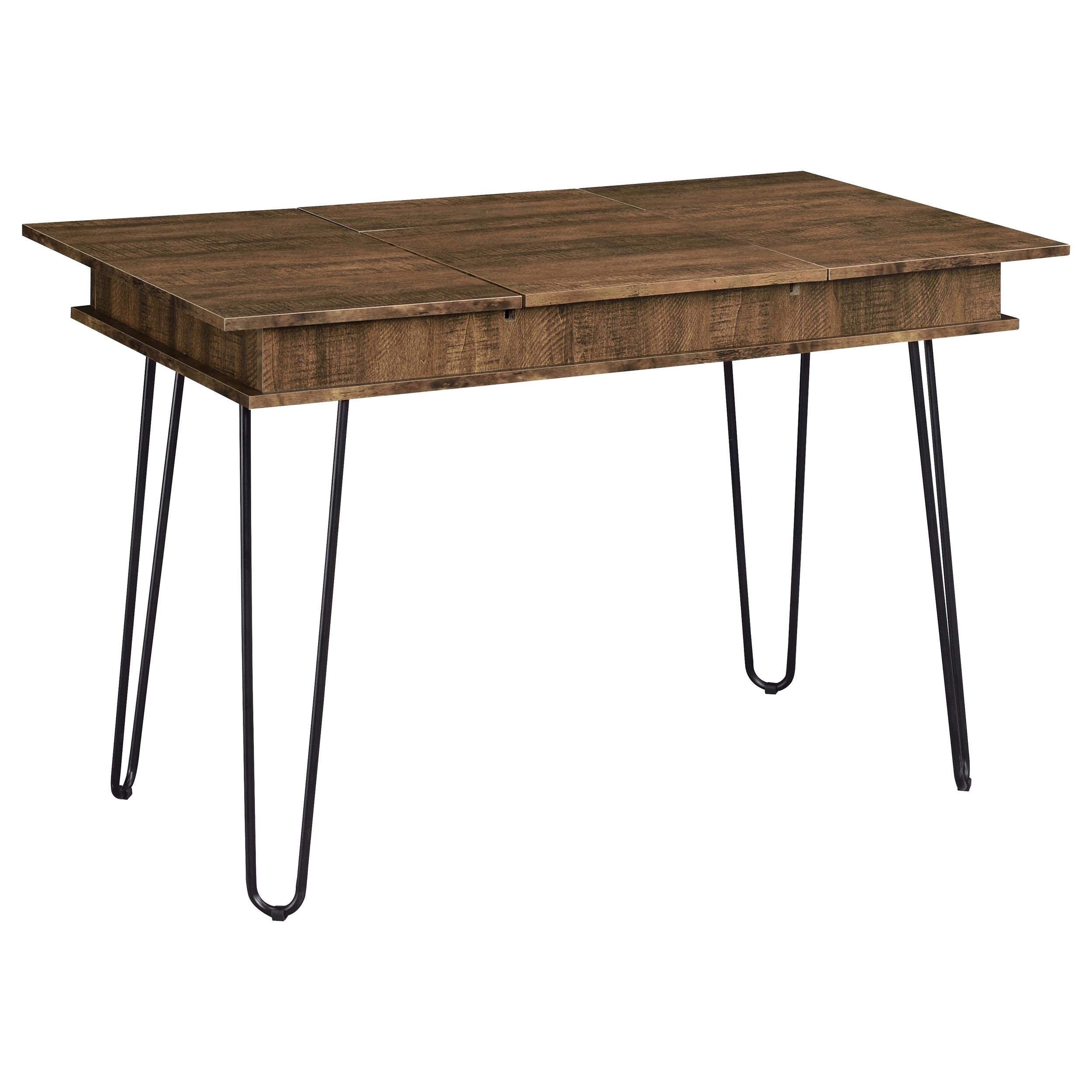 Sheeran 47-inch Writing Desk with Storage Rustic Amber — view 1