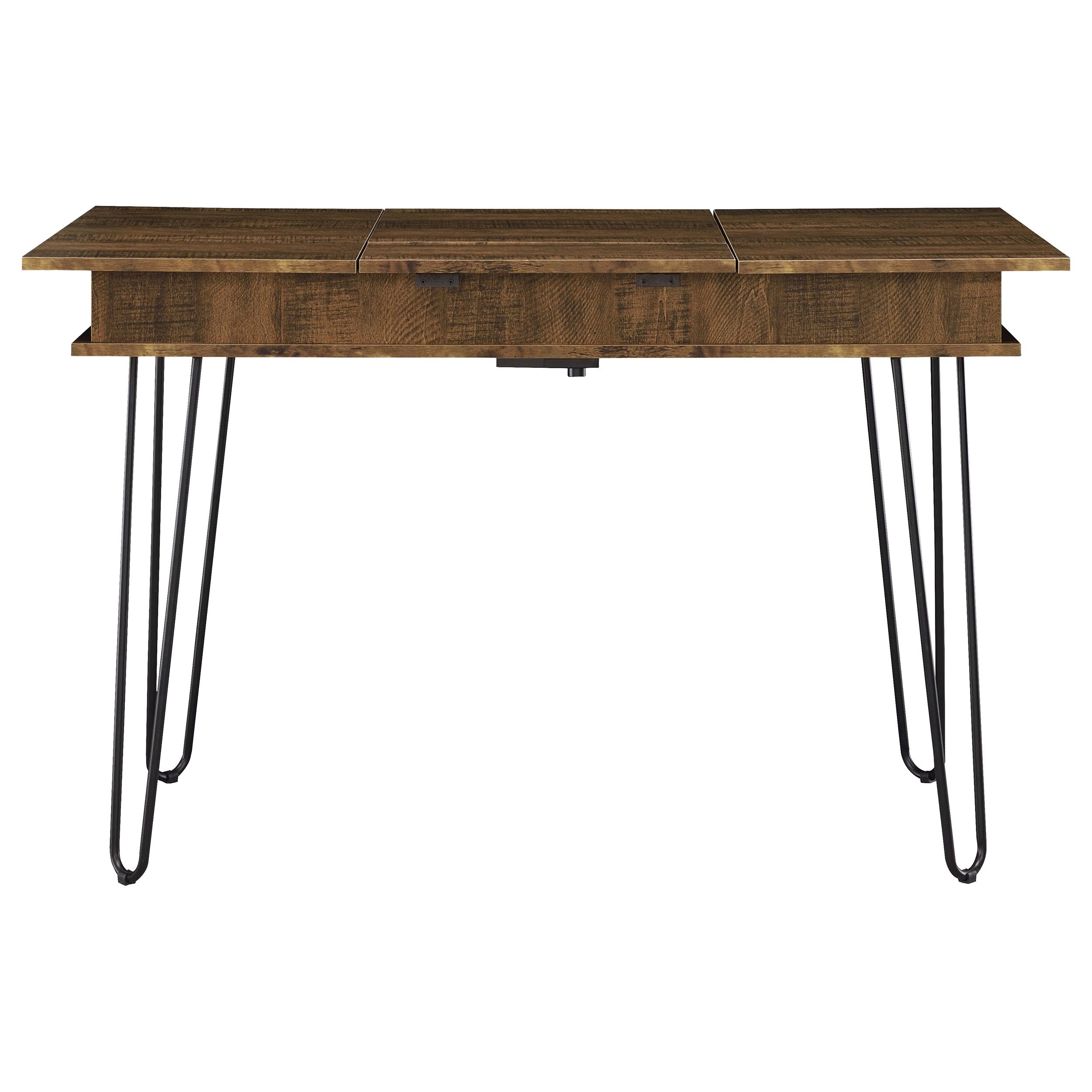 Sheeran 47-inch Writing Desk with Storage Rustic Amber — view 8