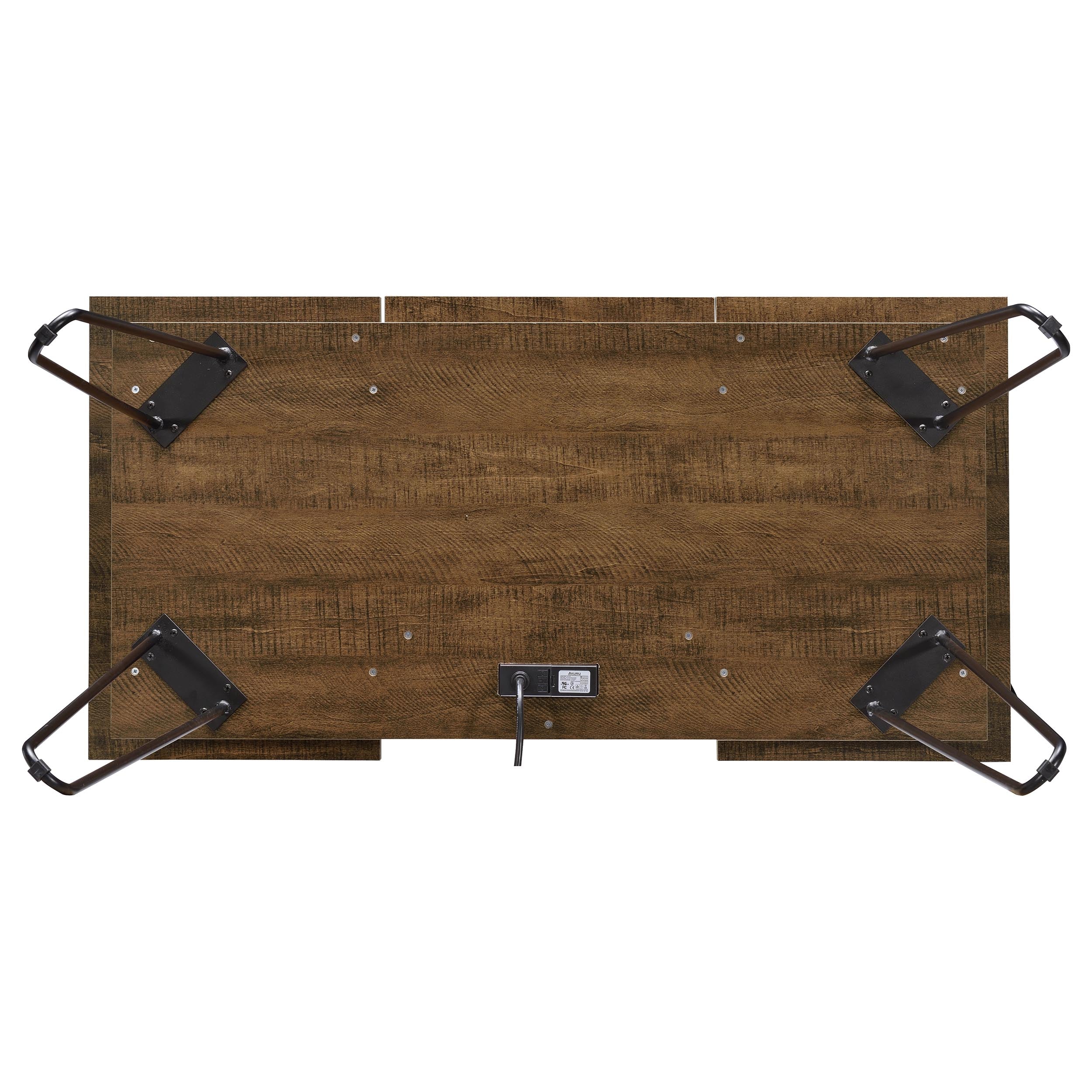 Sheeran 47-inch Writing Desk with Storage Rustic Amber — view 10