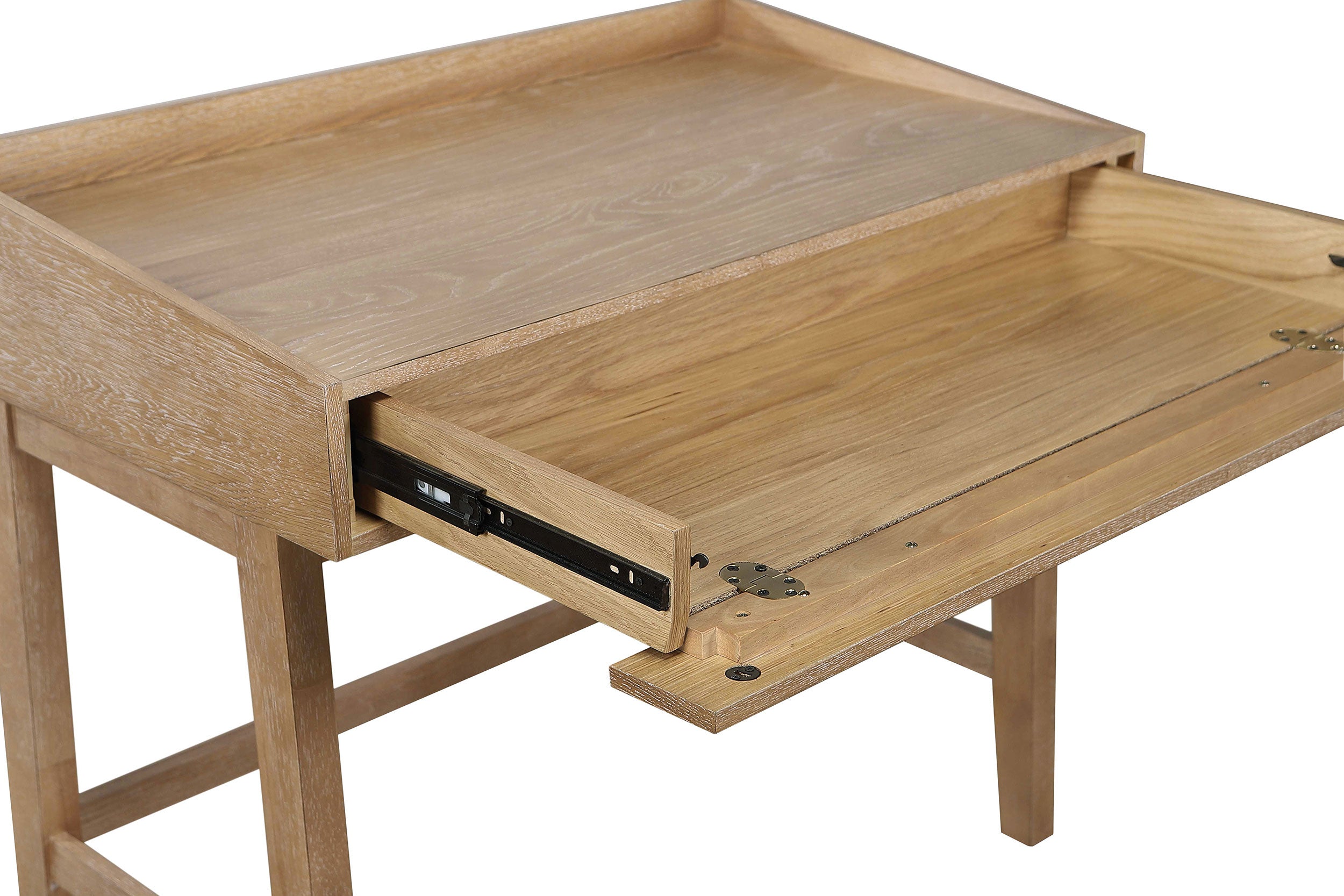 Fabian 38-inch Computer Desk with Keyboard Drawer Distressed Light Brown — view 12