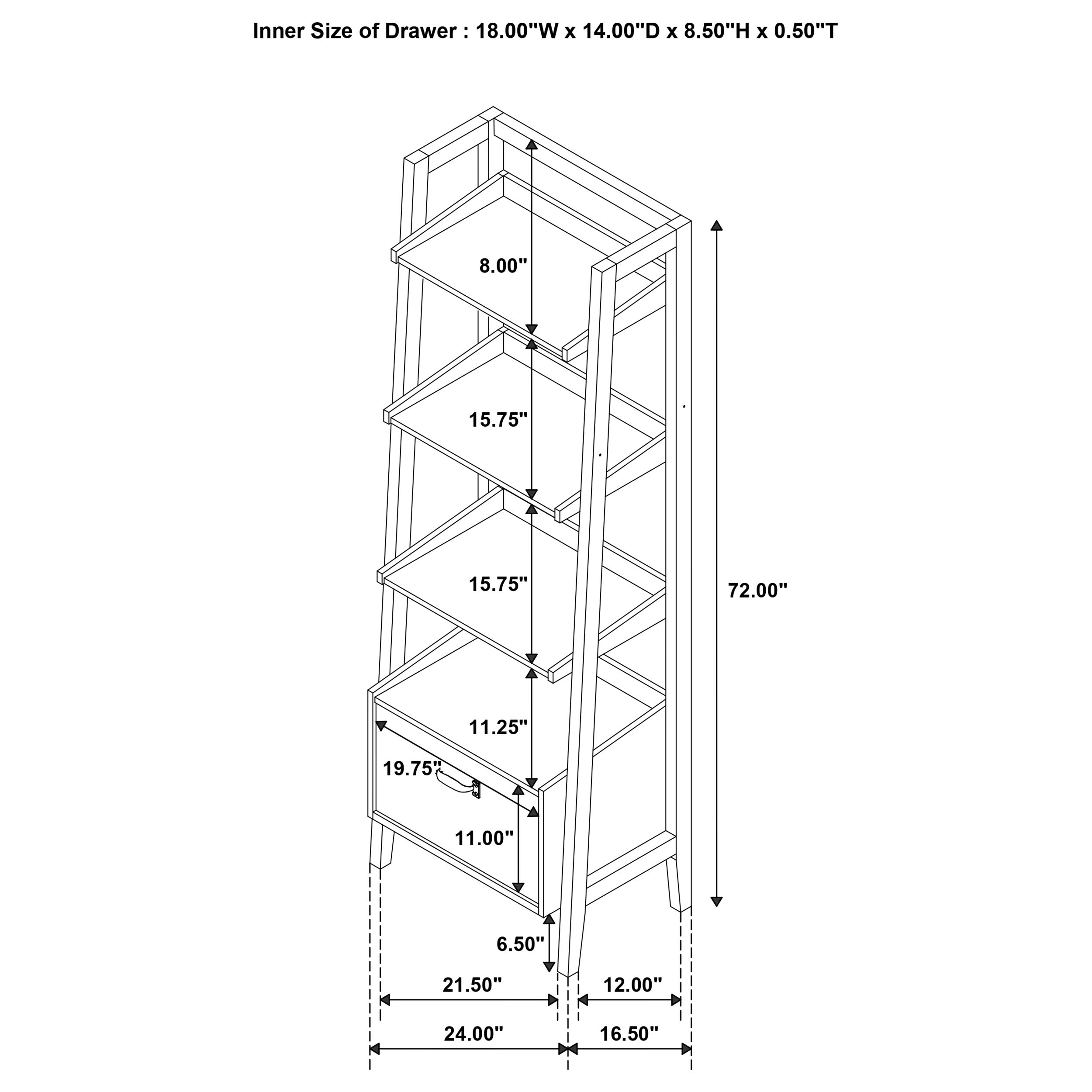 Fabian 2-piece 3-shelf Bookshelf with Drawer Distressed Light Brown — view 9