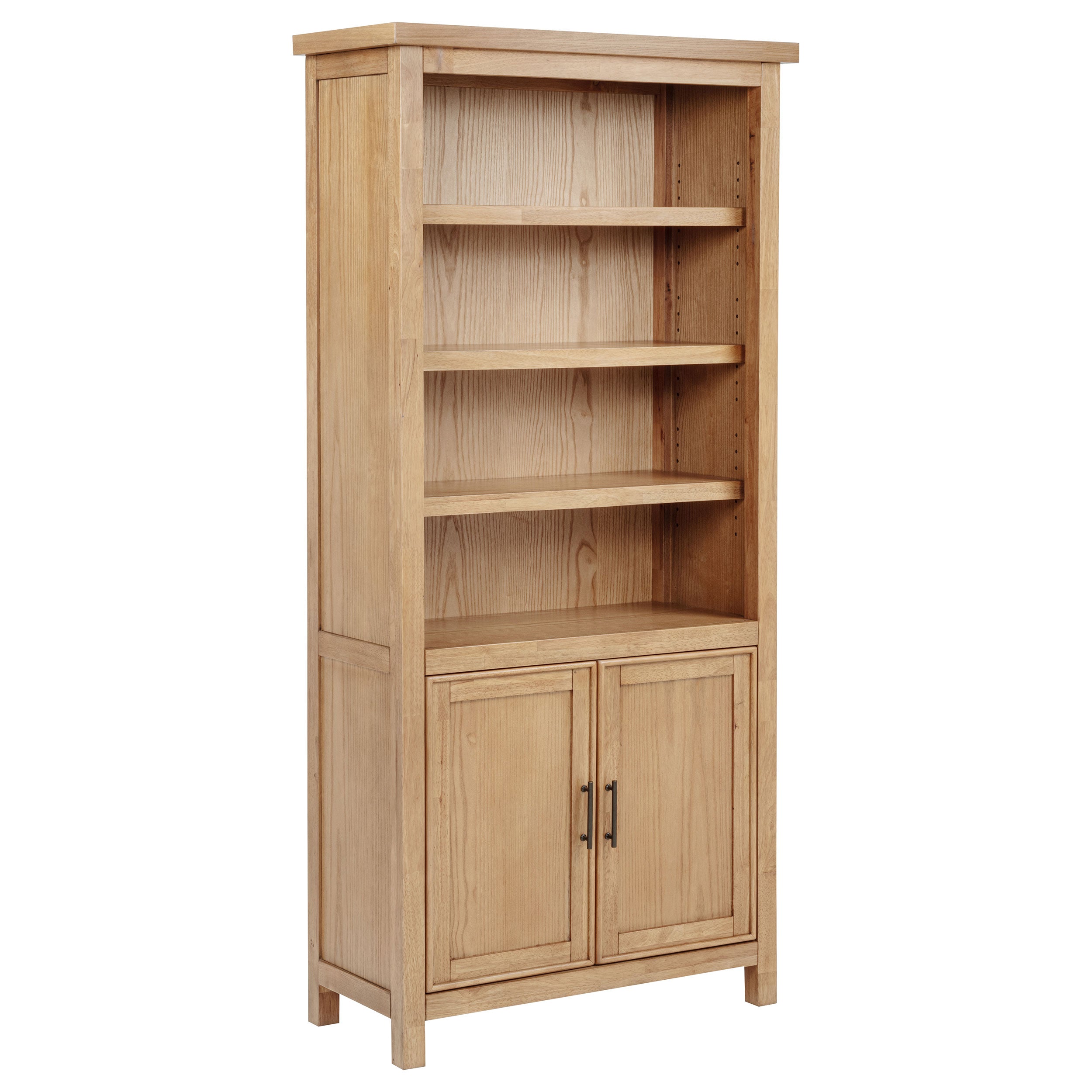 Vermes 72-inch 2-door Home Office Cabinet Bookcase Light Ash — view 3
