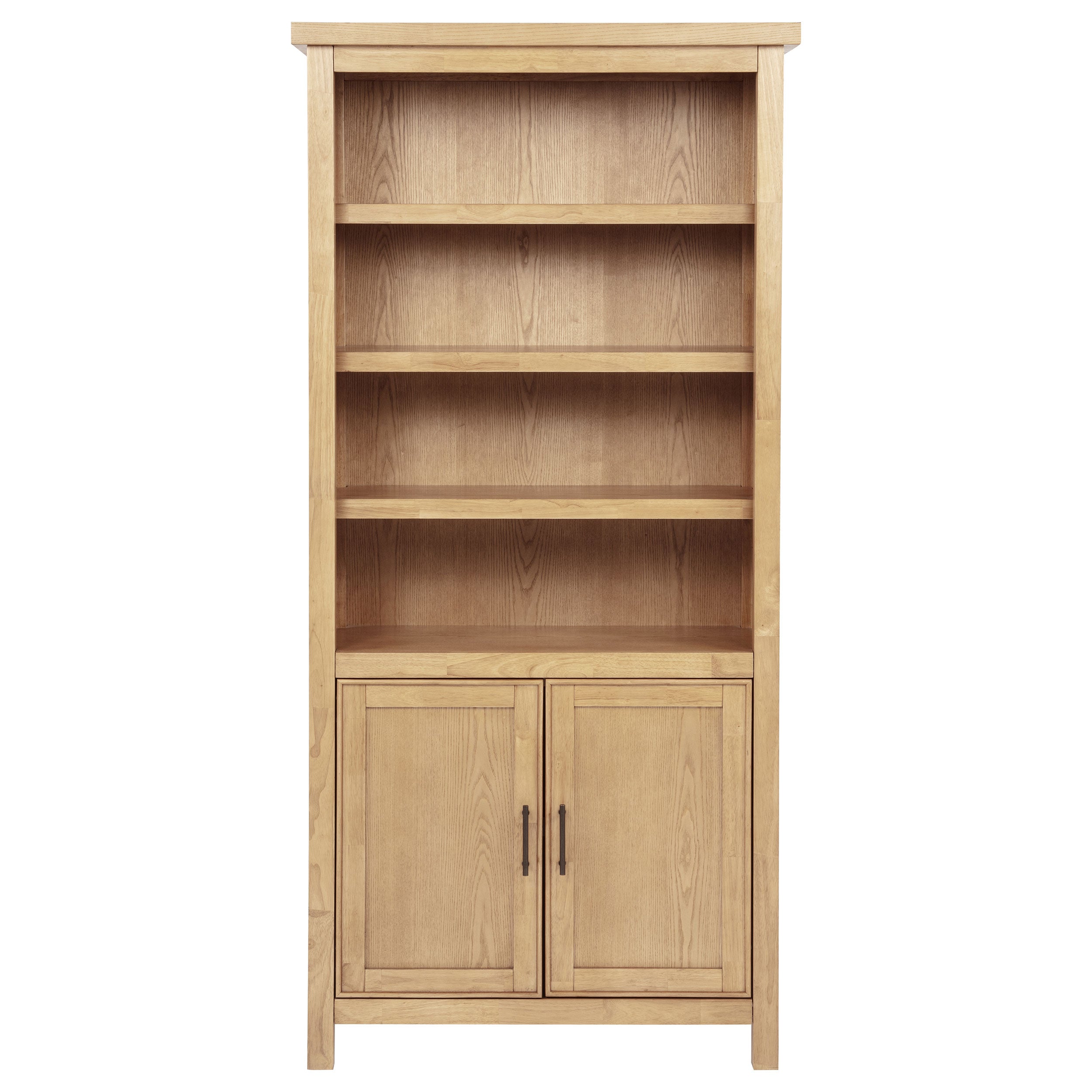 Vermes 72-inch 2-door Home Office Cabinet Bookcase Light Ash — view 4