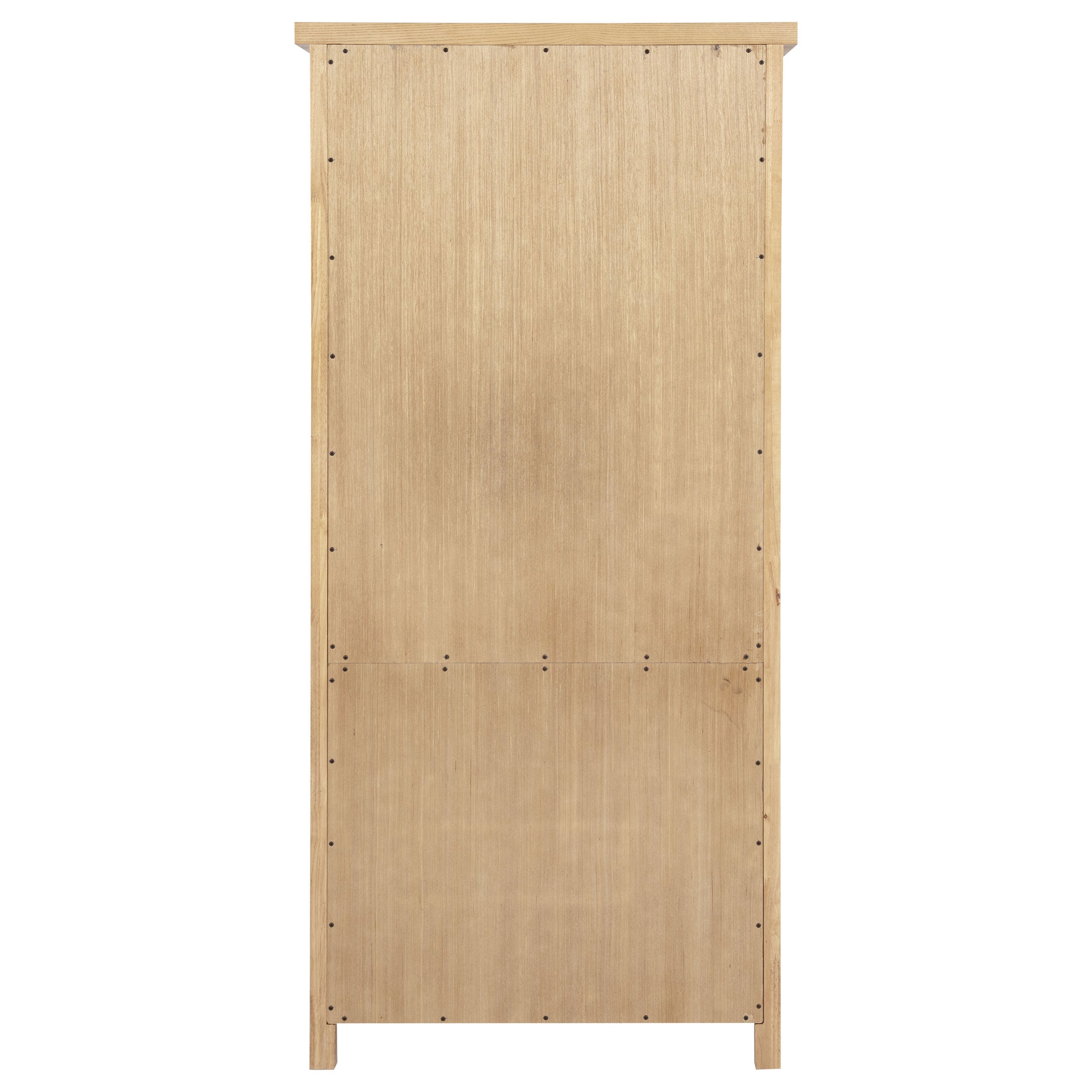 Vermes 72-inch 2-door Home Office Cabinet Bookcase Light Ash — view 9